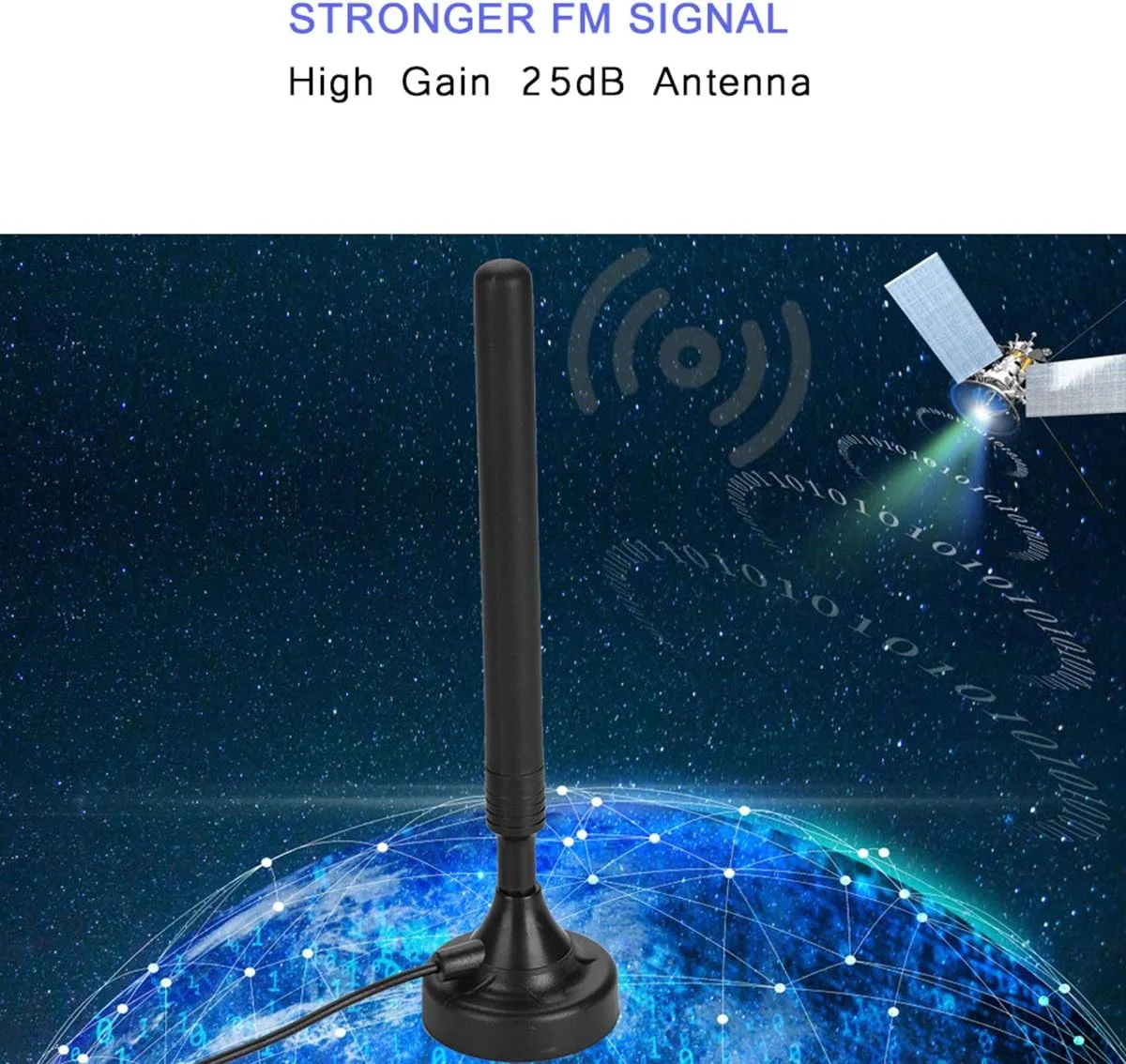 آنتن رادیو FM، آنتن رادیو FM خانگی 25dB با بهره بالا، آنتن FM USB با حساسیت بالا برای طبقات پایین