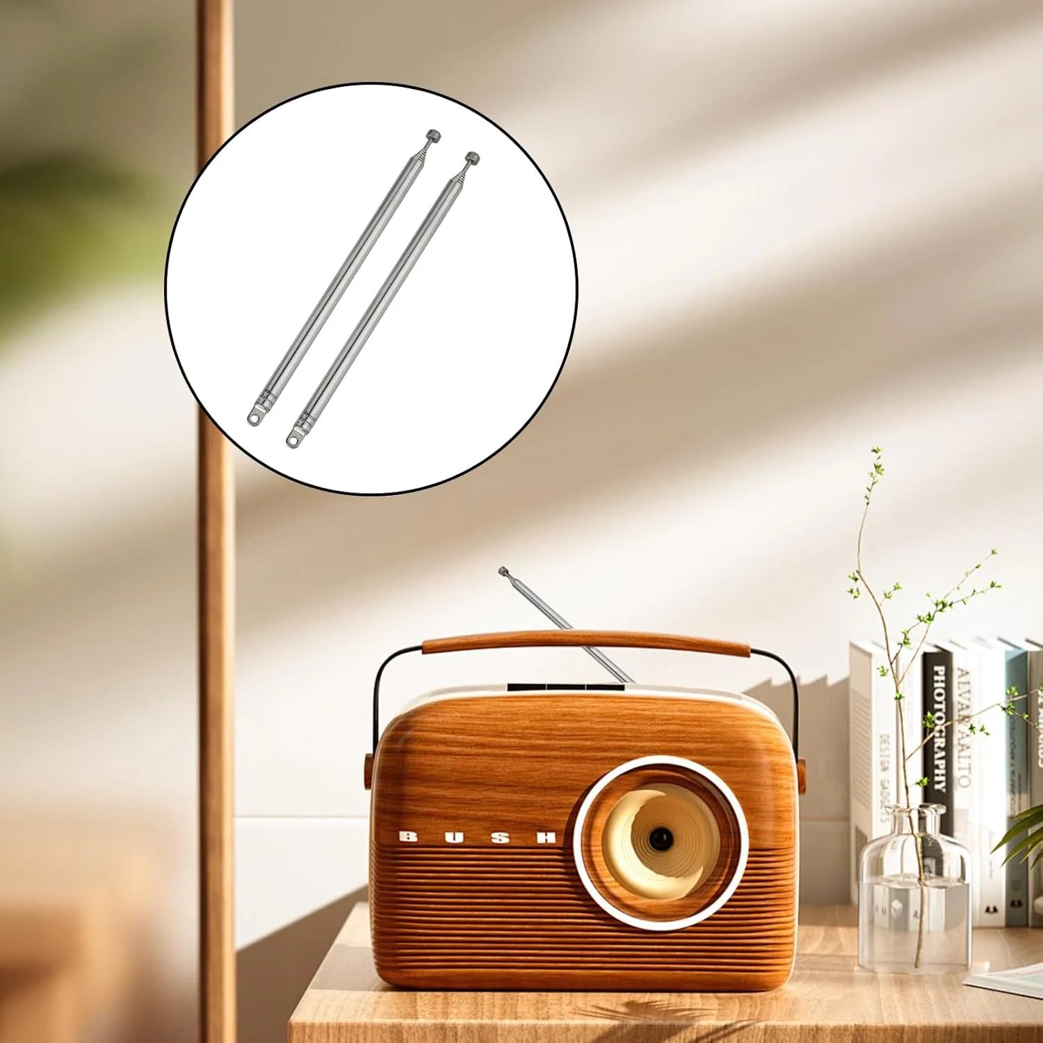 آنتن رادیویی جایگزین 2 عددی، آنتن تلسکوپی 7 قسمتی 74 سانتی متری FM، جایگزین آنتن رادیویی قابل حمل