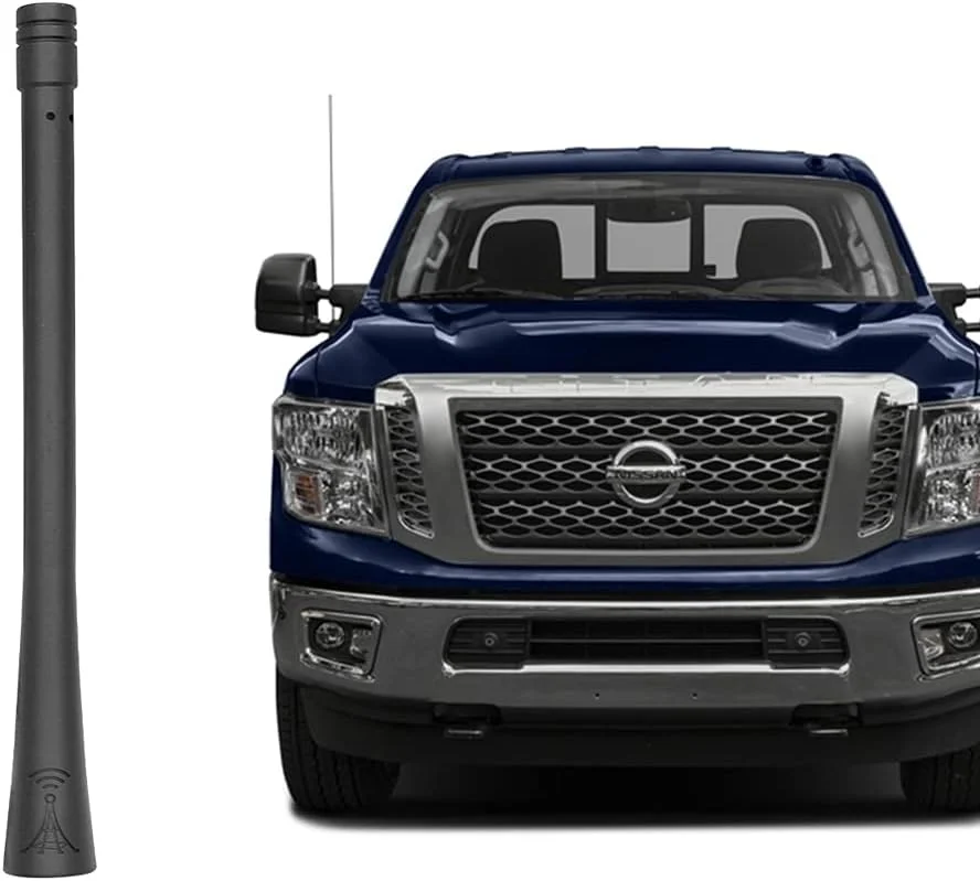 آنتن کوتاه شیک PYGHAP سازگار با نیسان تایتان (2004-2018) و نیسان فرانتیر (1998-2021)، آنتن رادیویی کوتاه 6 اینچی AM FM، ضد کارواش، میله آنتن لاستیکی انعطاف پذیر