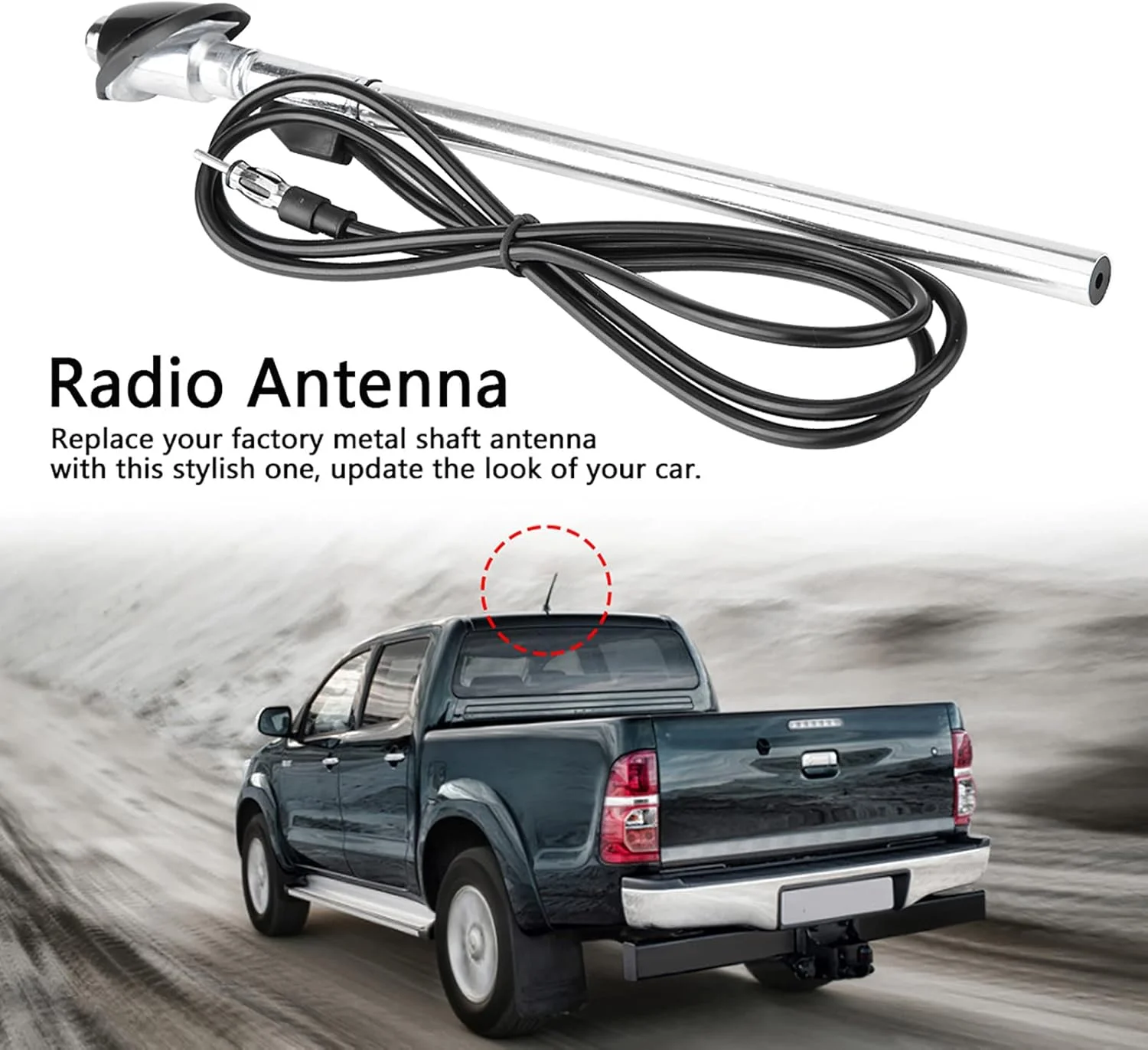 آنتن POENVFPO، آنتن هوایی رادیو FM AM خودرو، جایگزین هوایی رادیو با پایه محافظ برای Surf نسل پنجم 1989 1990 1991 1992 1993 1994 1995 1996 1997