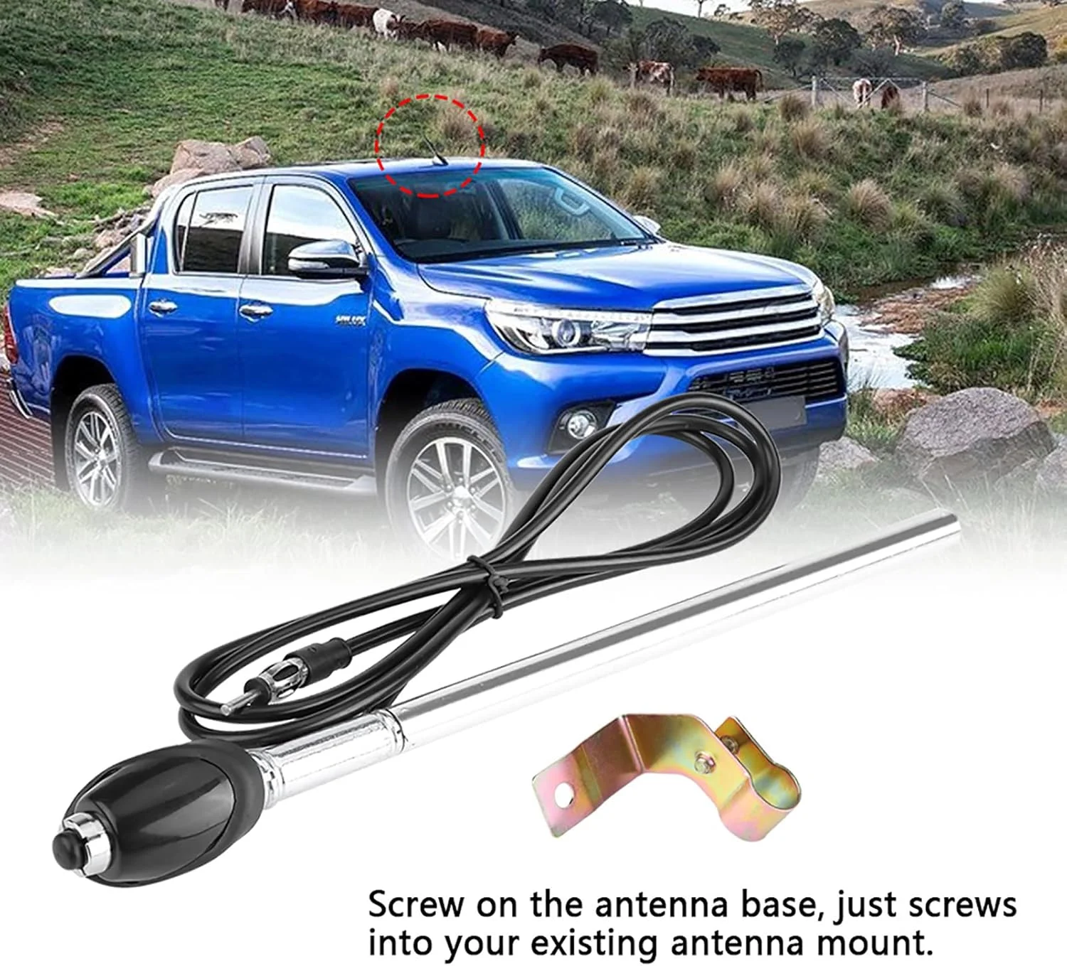 آنتن POENVFPO، آنتن هوایی رادیو FM AM خودرو، جایگزین هوایی رادیو با پایه محافظ برای Surf نسل پنجم 1989 1990 1991 1992 1993 1994 1995 1996 1997