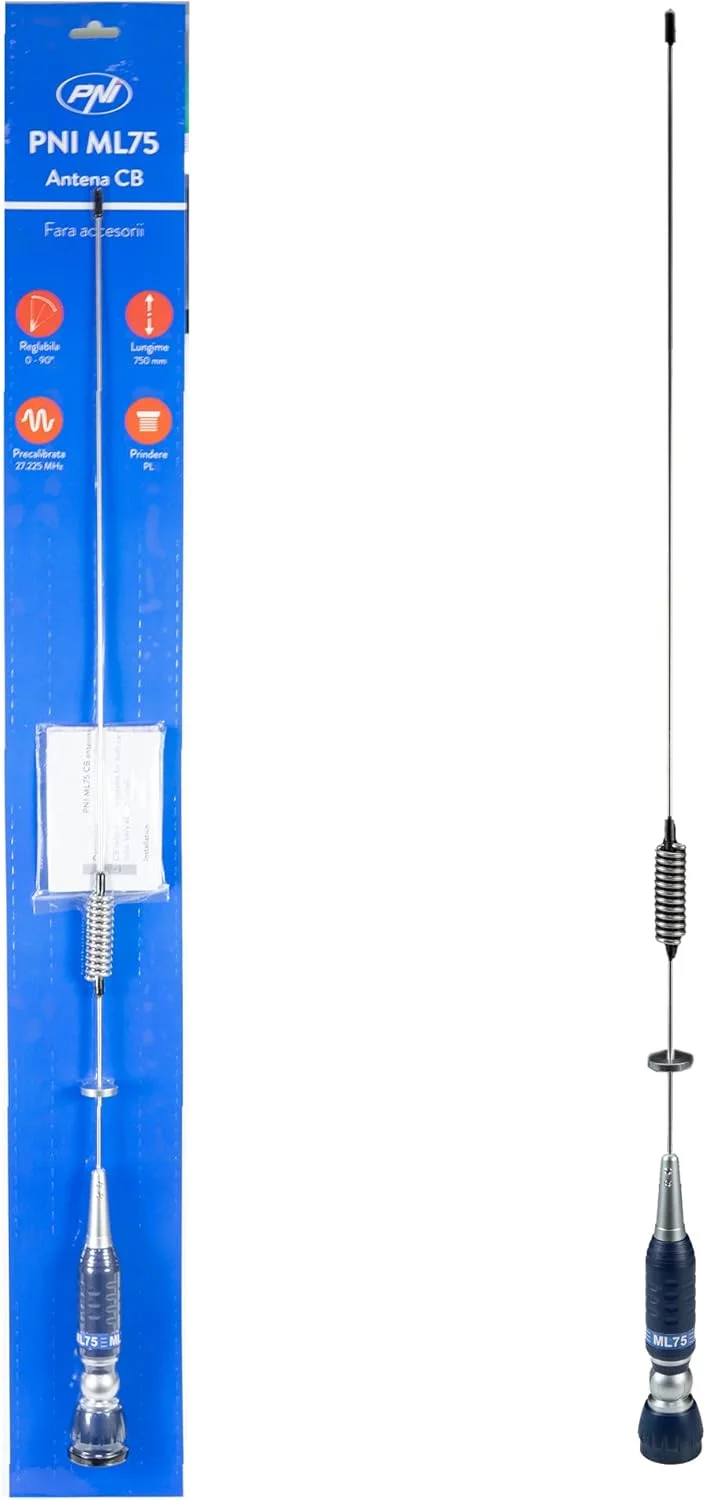 آنتن سی بی PNI مدل ML75، طول 75 سانتی متر، 26-28 مگاهرتز، 300 وات، تاشو، بدون لوازم جانبی