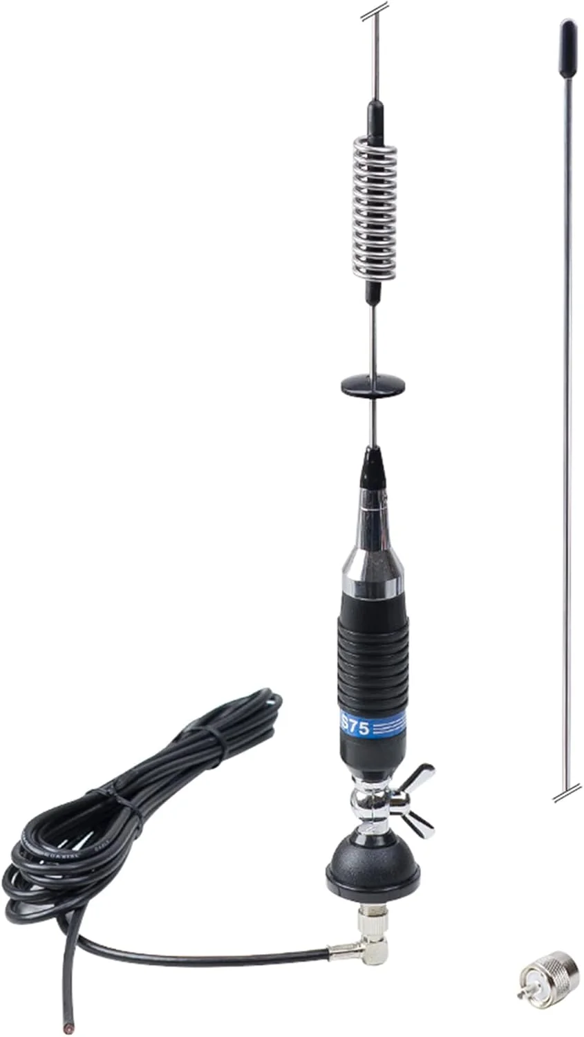 آنتن سی بی پروانه ای PNI S75CAB، به همراه نگهدارنده کابل و فیش PL