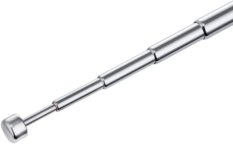 آنتن تلسکوپی رادیویی FM پوبادی، 2 عددی، آنتن رادیویی قابل حمل DAB با 7 بخش، 57.5 سانتی متر، مناسب برای گیرنده استریو TV FM/VHF/UHF DVB-T