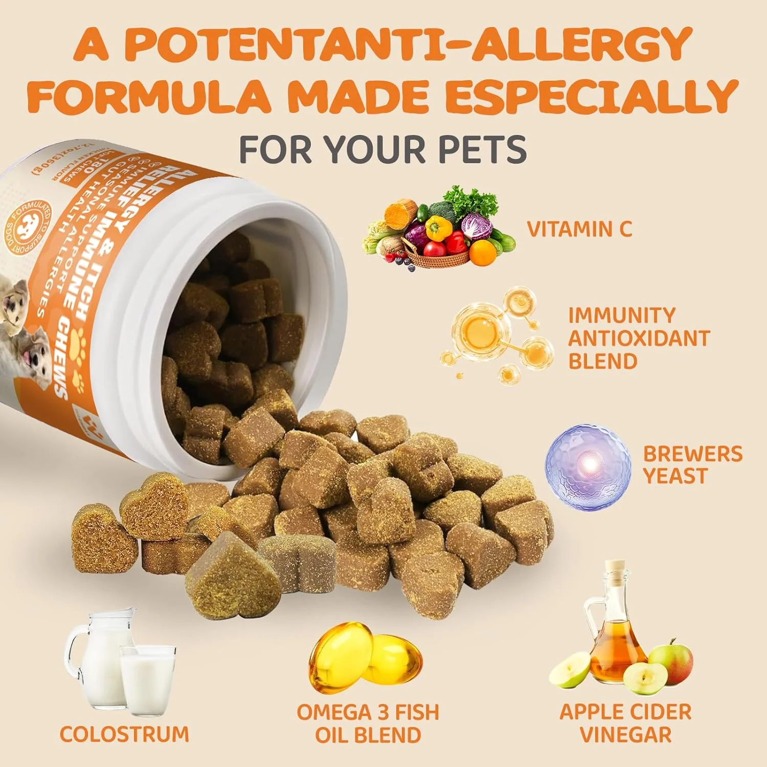 تشویقی های ضد آلرژی سگ