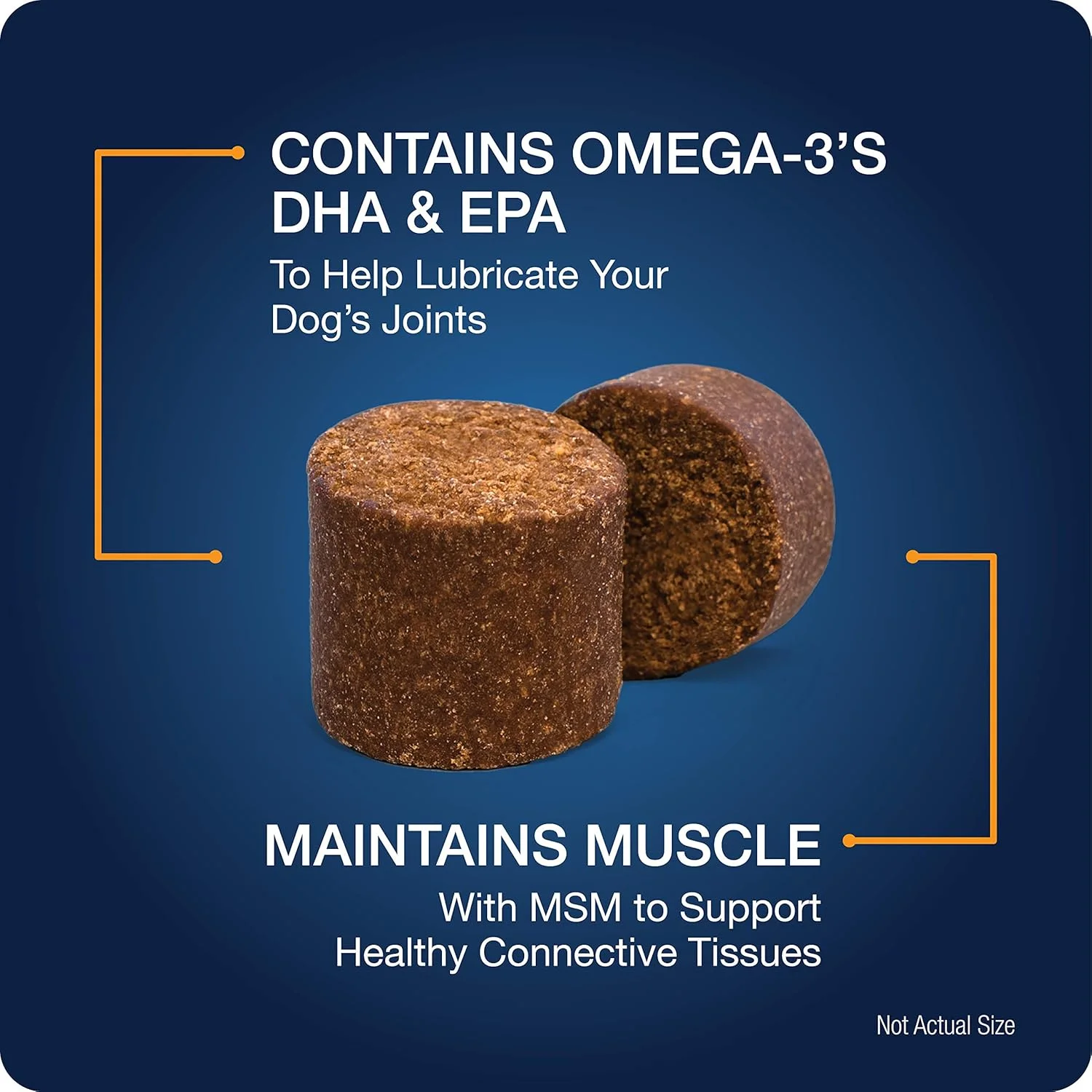 مکمل مفصل و لگن سگ VetIQ، جویدنی های نرم با طعم مرغ، 90 عدد