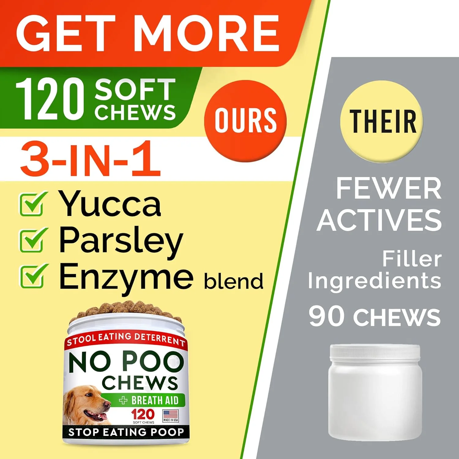 تشویقی سگ استرلا لب برای جلوگیری از مدفوع خواری - بازدارنده مدفوع خواری - بدون مدفوع خواری برای سگ ها - آنزیم های گوارشی - سلامت روده و تقویت سیستم ایمنی - جلوگیری از خوردن مدفوع - طعم جگر مرغ 120 عدد