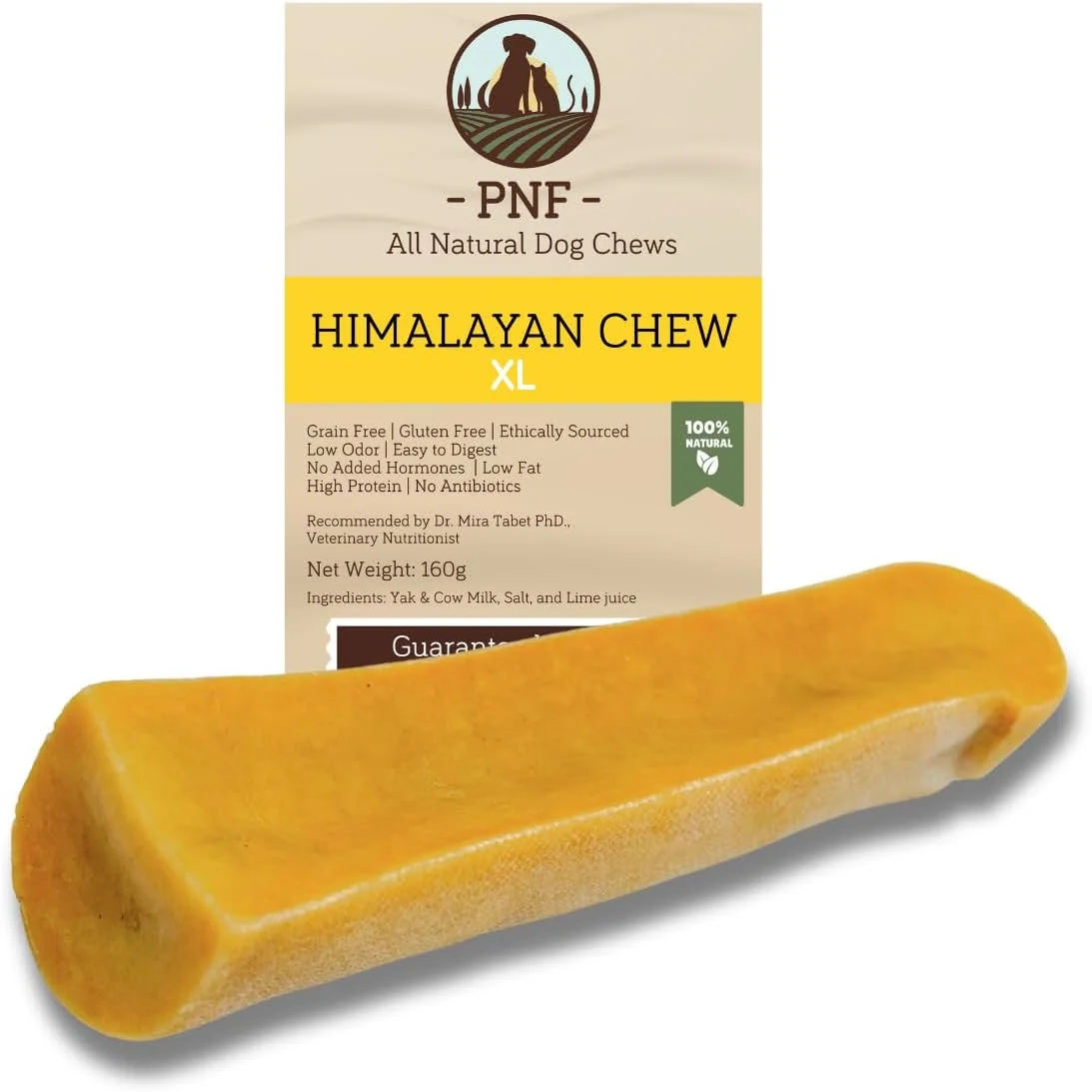 Himalayan Dog Chews, 100% Natural, Long Lasting, Gluten Free, Healthy & Safe Dog Treats, Lactose & Grain Free, Protein Rich (XL)- Ideal for tough chewers