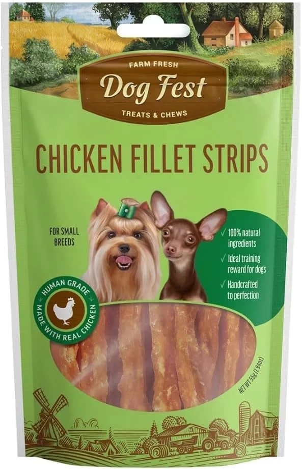 تشویقی سگ نواری فیله مرغ داگ فست 55 گرم