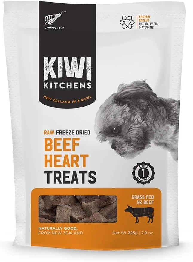 تشویقی قلب گاو منجمد شده خام کیوی کیچن مناسب سگ 225 گرم
