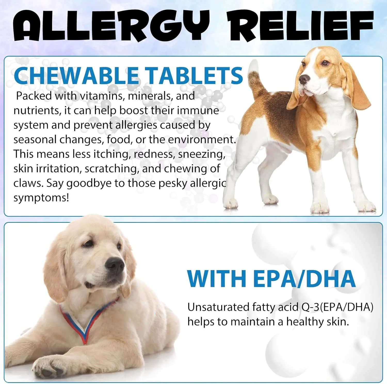 تشویقی های ضد خارش و تقویت سیستم ایمنی سگ، (150 عدد با طعم اردک پکنی) تسکین خارش پوست یا آلرژی سگ، برای چشم ها، گوش ها، آلرژی های فصلی و موارد دیگر، سلامت پوست و مو برای همه نژادها و اندازه ها