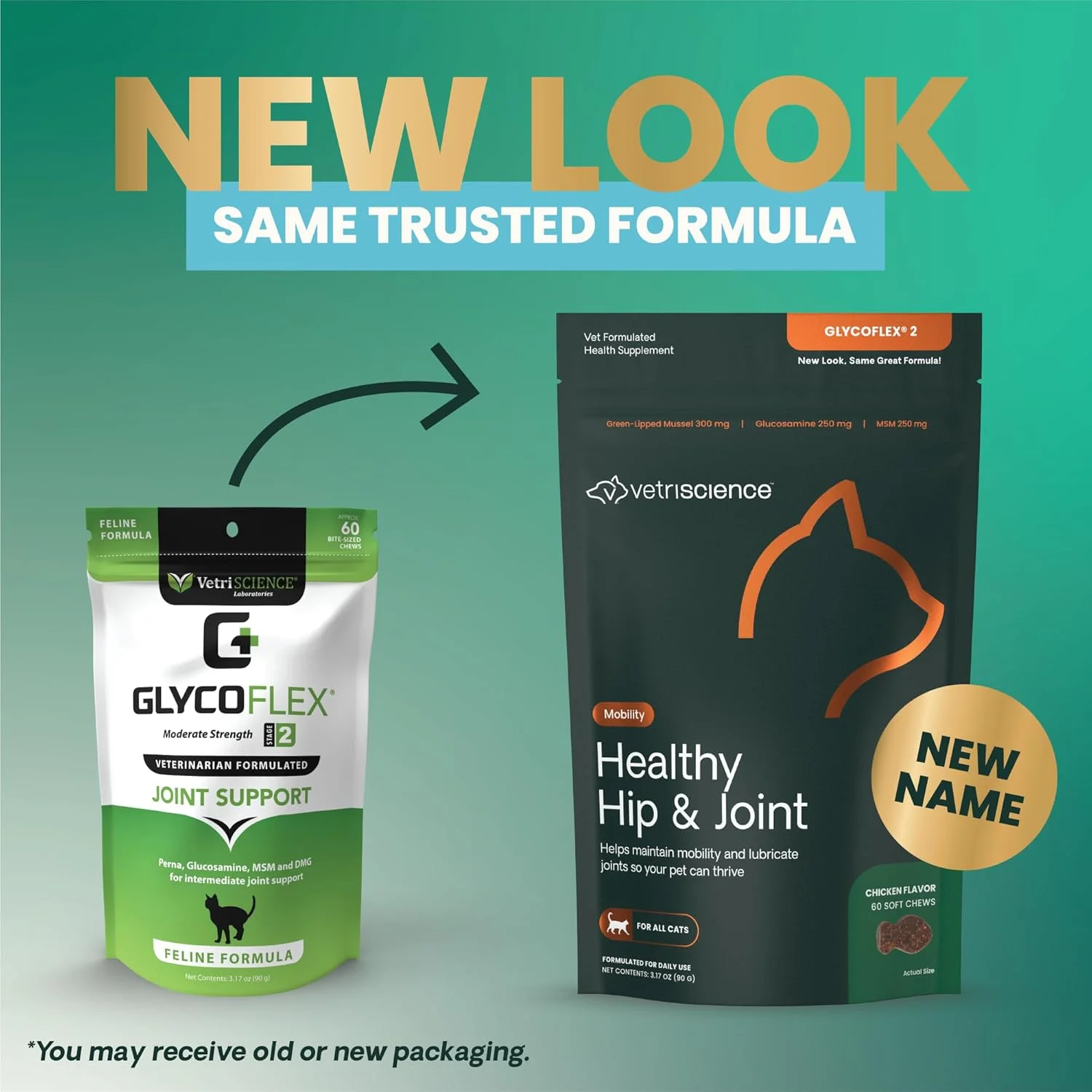 جویدنی های گربه Glyco-Flex II در اندازه لقمه ای 60 عددی