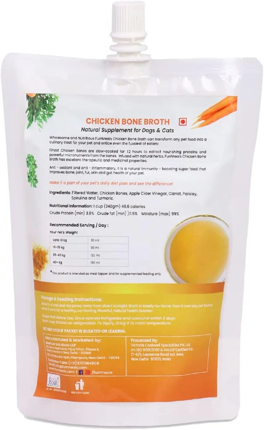 آب قلم مرغ آماده مصرف FurrMeals برای تمام مراحل زندگی | غذای سگ و گربه به صورت آبدار | تشویقی برای سگ ها و گربه ها | 300 میلی لیتر، بسته 1 عددی | مکمل طبیعی برای سلامت مفاصل، گرانول آب قلم مرغ آماده مصرف FurrMeals برای تمام مراحل زندگی | غذای سگ و گربه به صورت آبدار | تشویقی برای سگ ها و گربه ها | 300 میلی لیتر، بسته 1 عددی | مکمل طبیعی برای سلامت مفاصل، گرانول