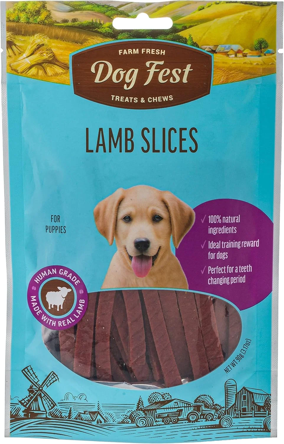 تکه های گوشت بره تشویقی سگ فارم فرش داگ فست مناسب توله سگ ها