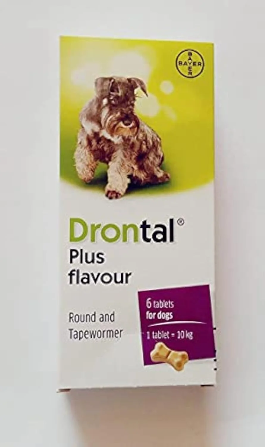 قرص خوش طعم Drontal Plus 150/144/50 میلی گرم برای سگ ها - برای کرم های گرد و کرم های نواری 6 عدد