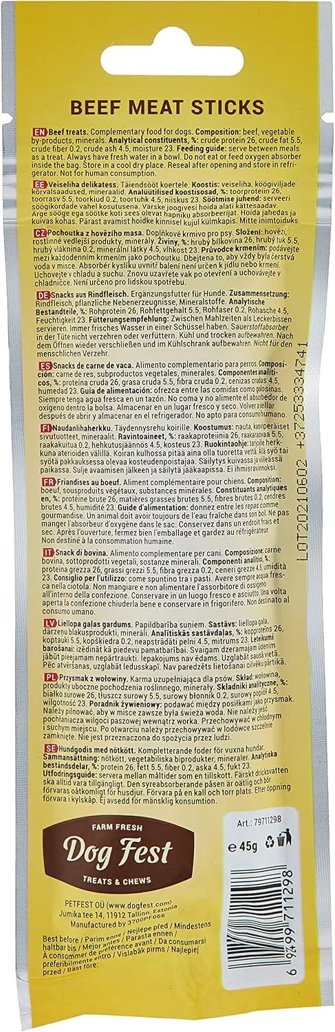 تشویقی سگ جشنی با طعم گوشت گاو مناسب سگ های بالغ - 45 گرم