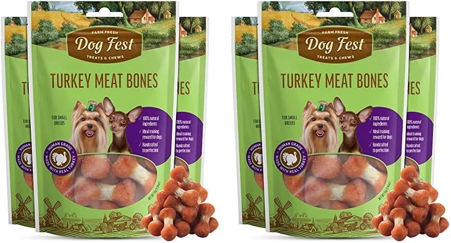 استخوان های گوشت بوقلمون داگ فست مناسب نژادهای کوچک 55 گرمی (بسته 2 عددی)