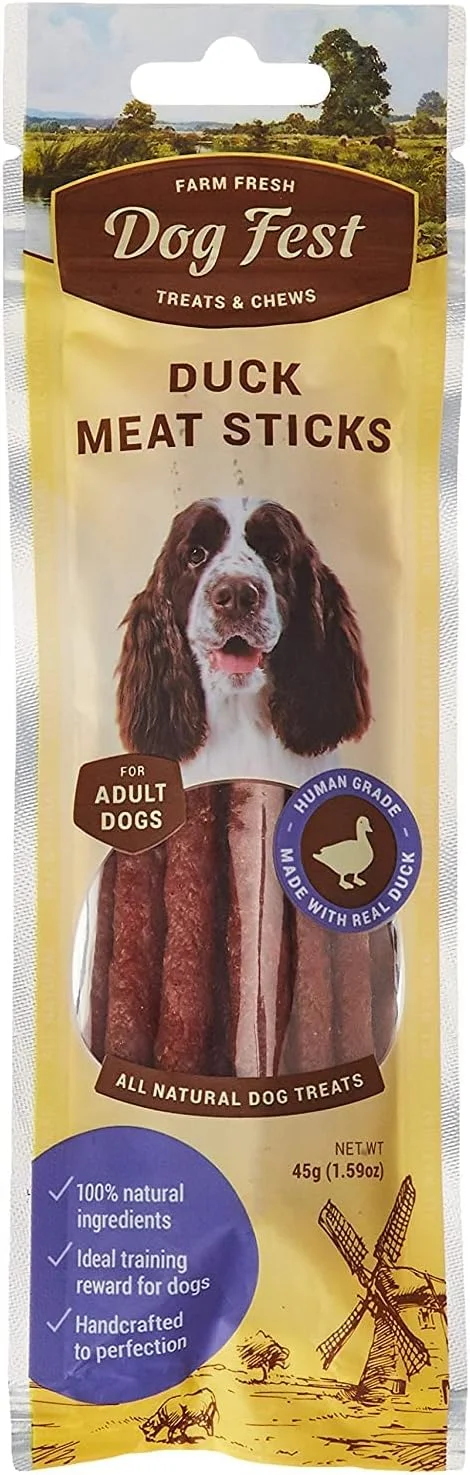 تشویقی سگ داگ فست مدل Duck Meat Sticks مناسب سگ های بالغ - 45 گرم