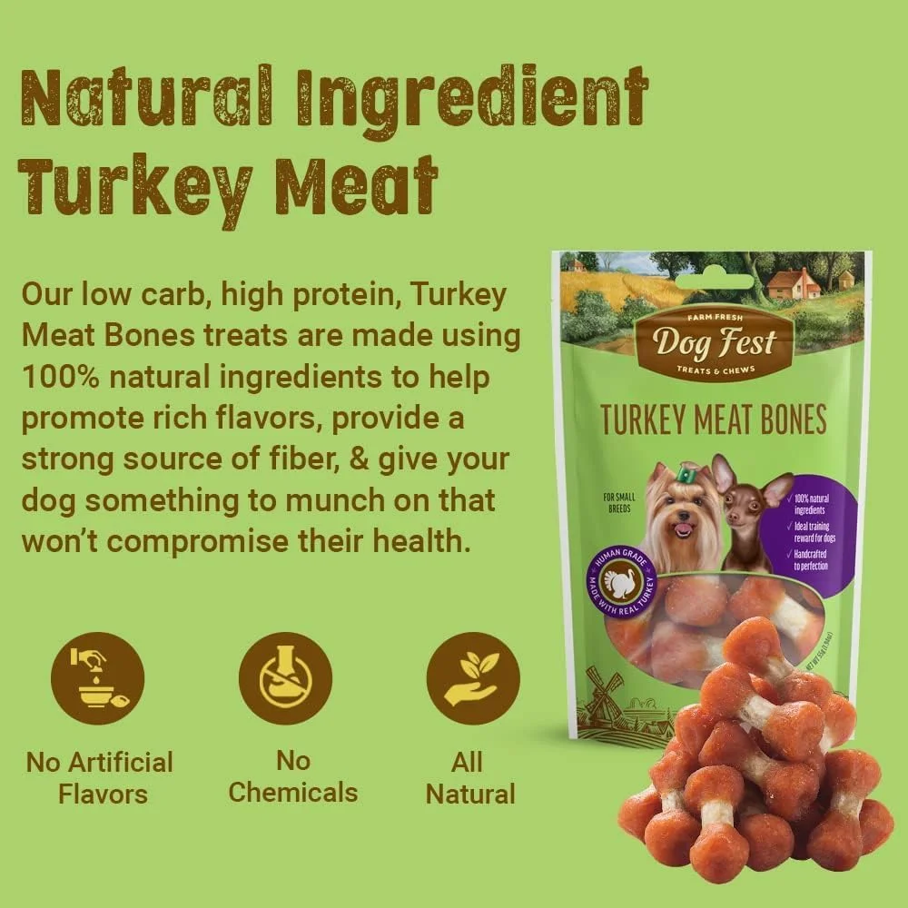 استخوان های گوشت بوقلمون داگ فست مناسب نژادهای کوچک 55 گرم