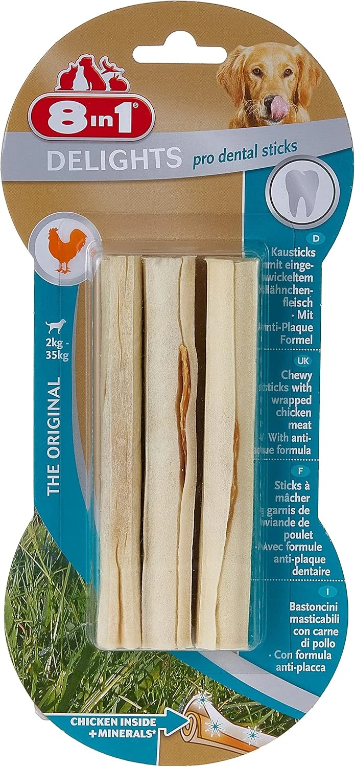 تشویقی سگ 8in1 مدل Dental Delights Sticks - بسته 3 عددی