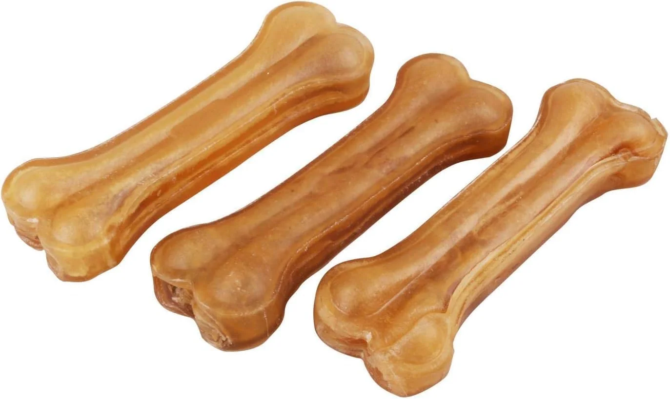 استخوان های جویدنی سگ Coodipet، 7 سانتی متر در 3 عدد، استخوان های پوست گاو 100% طبیعی و استخوان سگ برای سگ های کوچک، استخوان سگ، سرشار از پروتئین