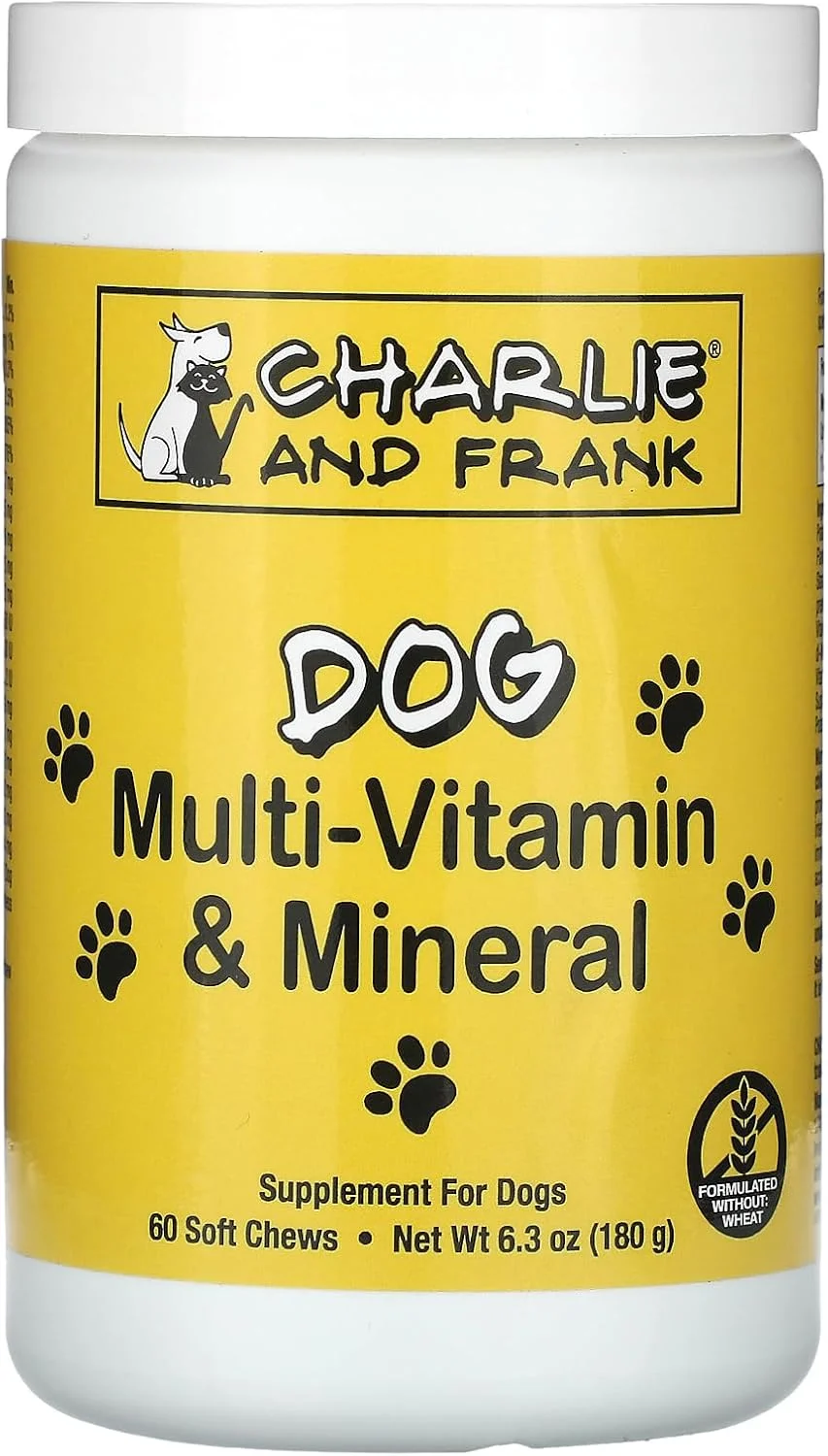 مولتی ویتامین و مواد معدنی سگ Charlie & Frank، پشتیبانی از تنفس تازه (60 عدد جویدنی نرم)