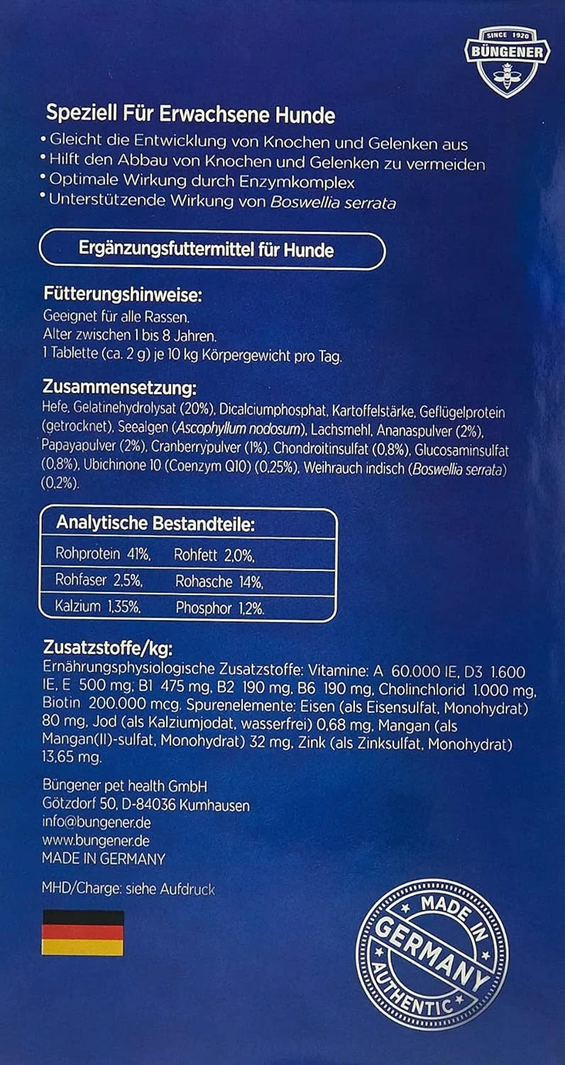 قرص های پیشرفته استخوان و مفاصل بانگنر مناسب سگ های بالغ - 185 گرم