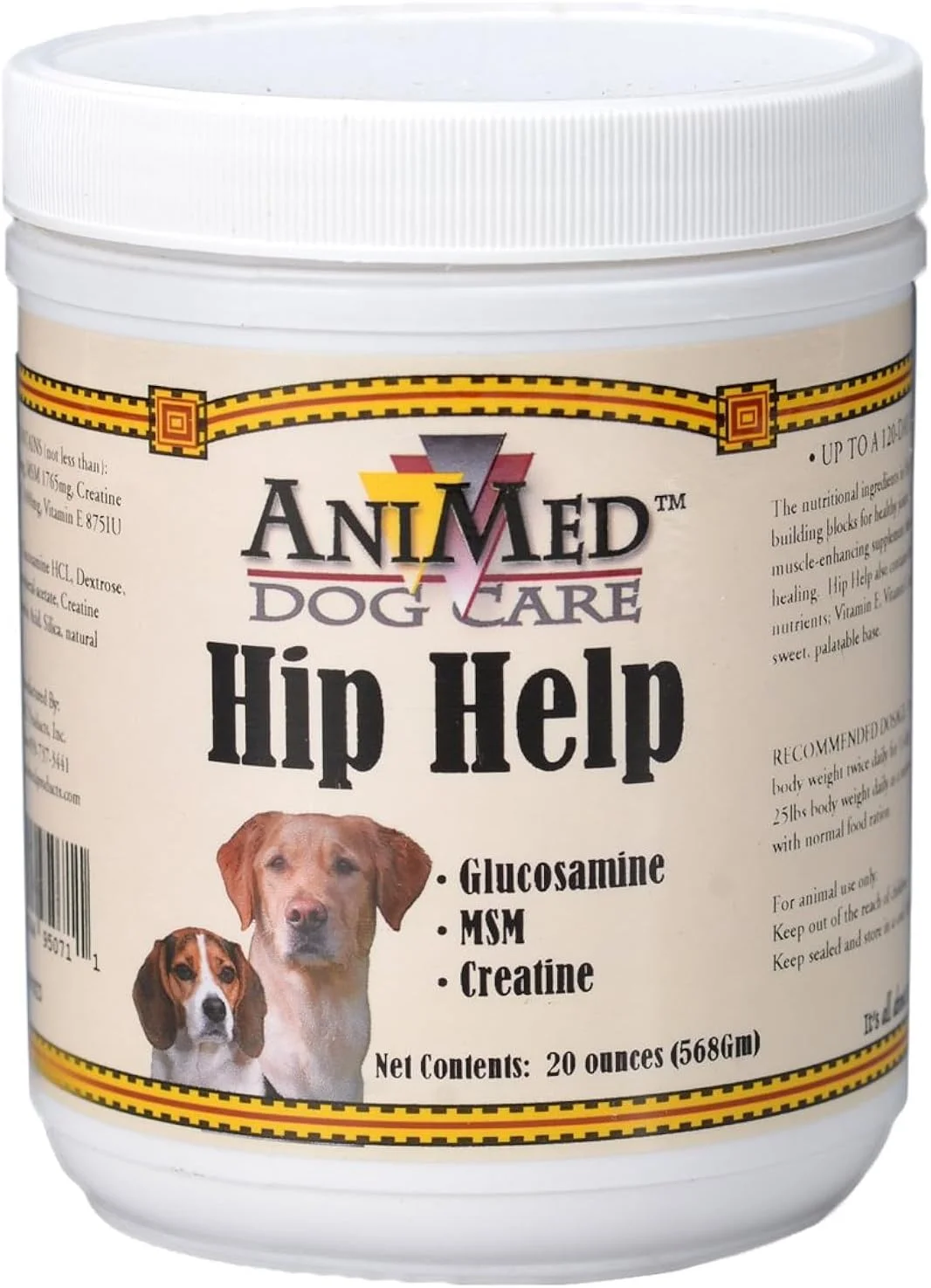 پودر کمک به مفاصل ران Animed برای سگ ها، 590 میلی لیتر (جدید)