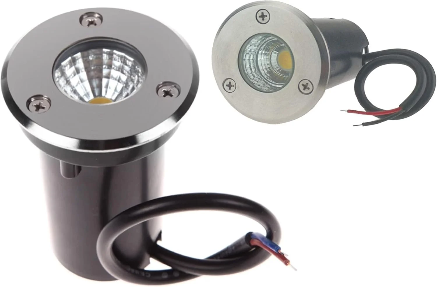 چراغ زیرزمینی LED NEXT LIFE، چراغ دفنی پرقدرت با شیشه حرارت دیده، مقاوم در برابر آب IP67، مناسب برای مسیر باغ، کف، پله، حیاط و نورپردازی منظره (سفید گرم، 3 وات)