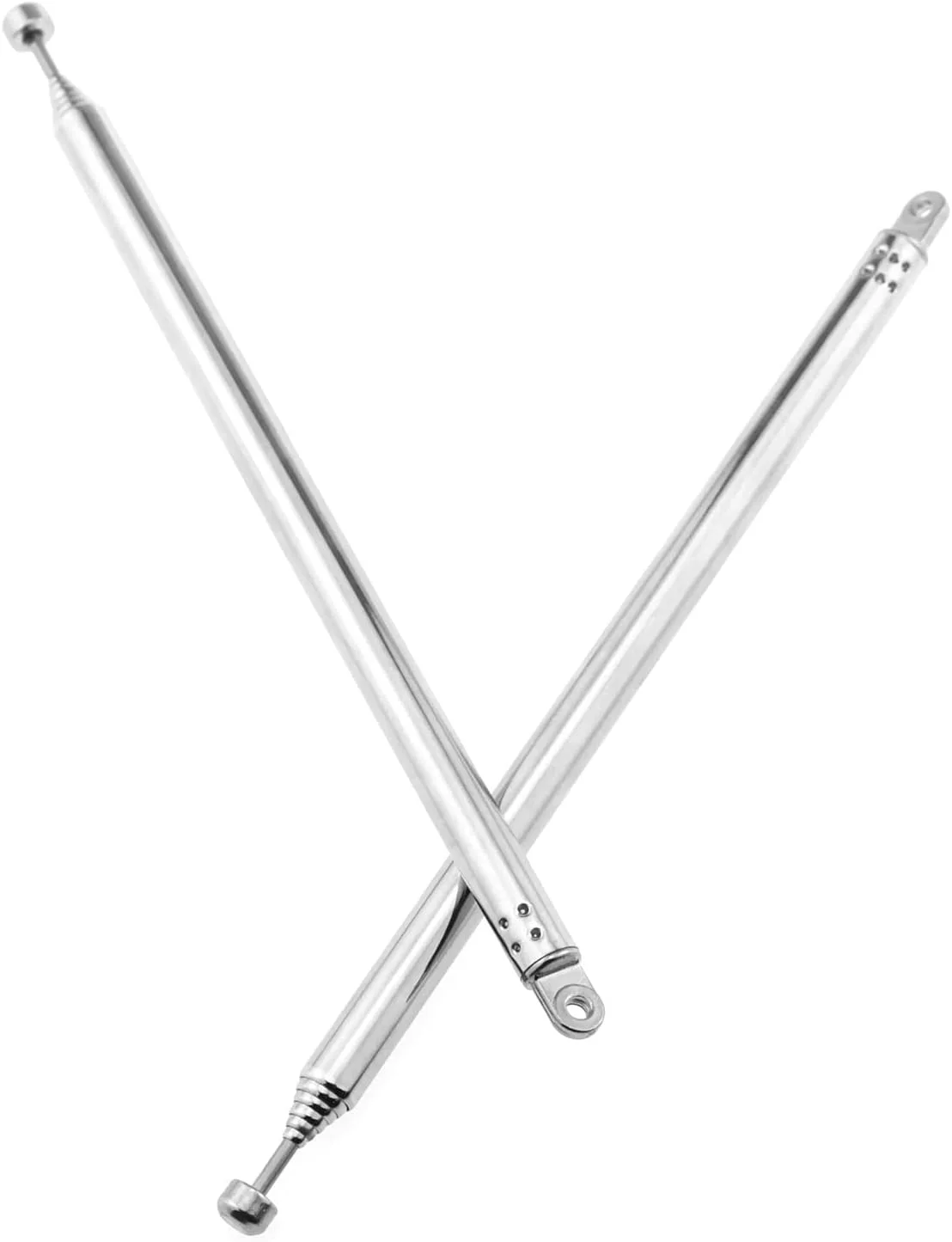 آنتن رادیویی تلسکوپی E-outstanding، 2 عدد، 7 قسمتی، استیل ضد زنگ، آنتن هوایی برای تلویزیون و رادیو آنتن رادیویی تلسکوپی E-outstanding، 2 عدد، 7 قسمتی، استیل ضد زنگ، آنتن هوایی برای تلویزیون و رادیو