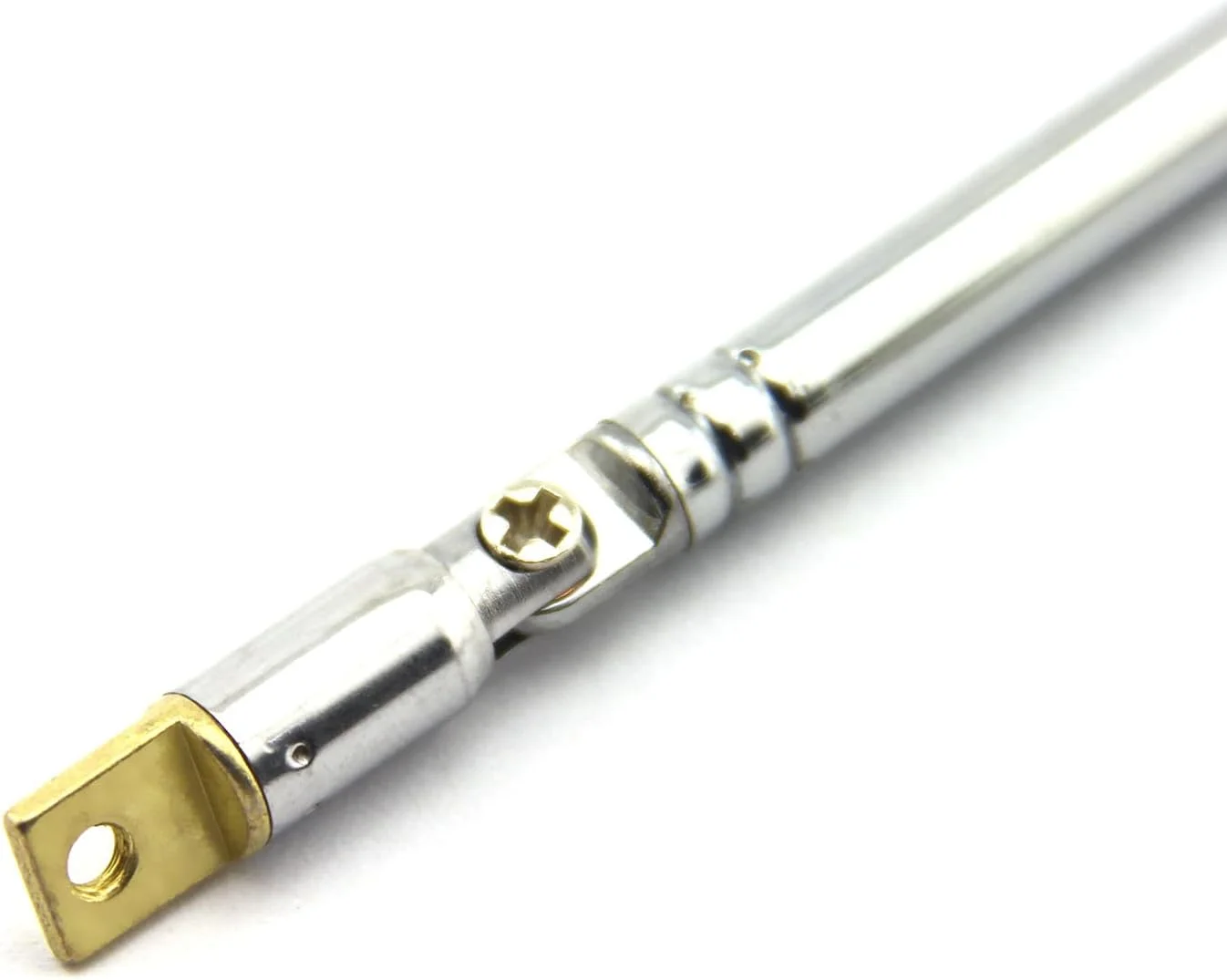 آنتن رادیویی جهانی AM FM مدل E-outstanding، طول 62.5 سانتی متر، 4 بخش تلسکوپی، آنتن استیل ضد زنگ جایگزین برای رادیو و تلویزیون (یک جفت)