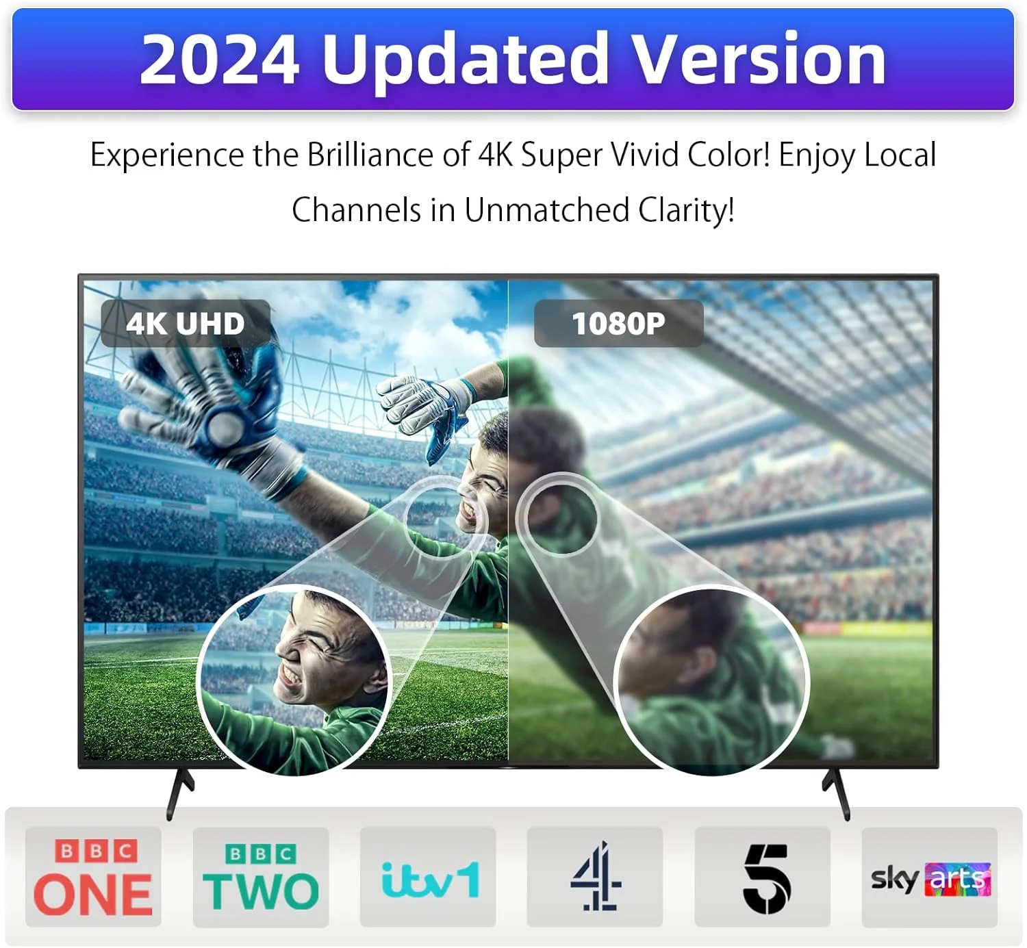 آنتن تلویزیون فضای باز – آنتن یاگی دیجیتال HDTV دوربرد 5 عنصره برای Freeview، دریافت UHF/VHF – پشتیبانی از تلویزیون Full HD و 4K – طراحی مقاوم در برابر آب و هوا – کابل کواکسیال 8 متری