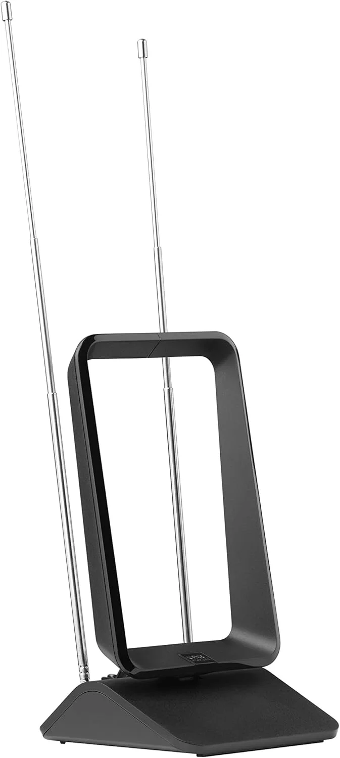 آنتن تلویزیون دیجیتال داخلی بدون تقویت کننده One For All - آماده دریافت سیگنال های تلویزیونی Freeview و آنالوگ در محدوده 5 کیلومتری - HD Ready - آنتن HDTV – UHF/VHF – مشکی - SV9405