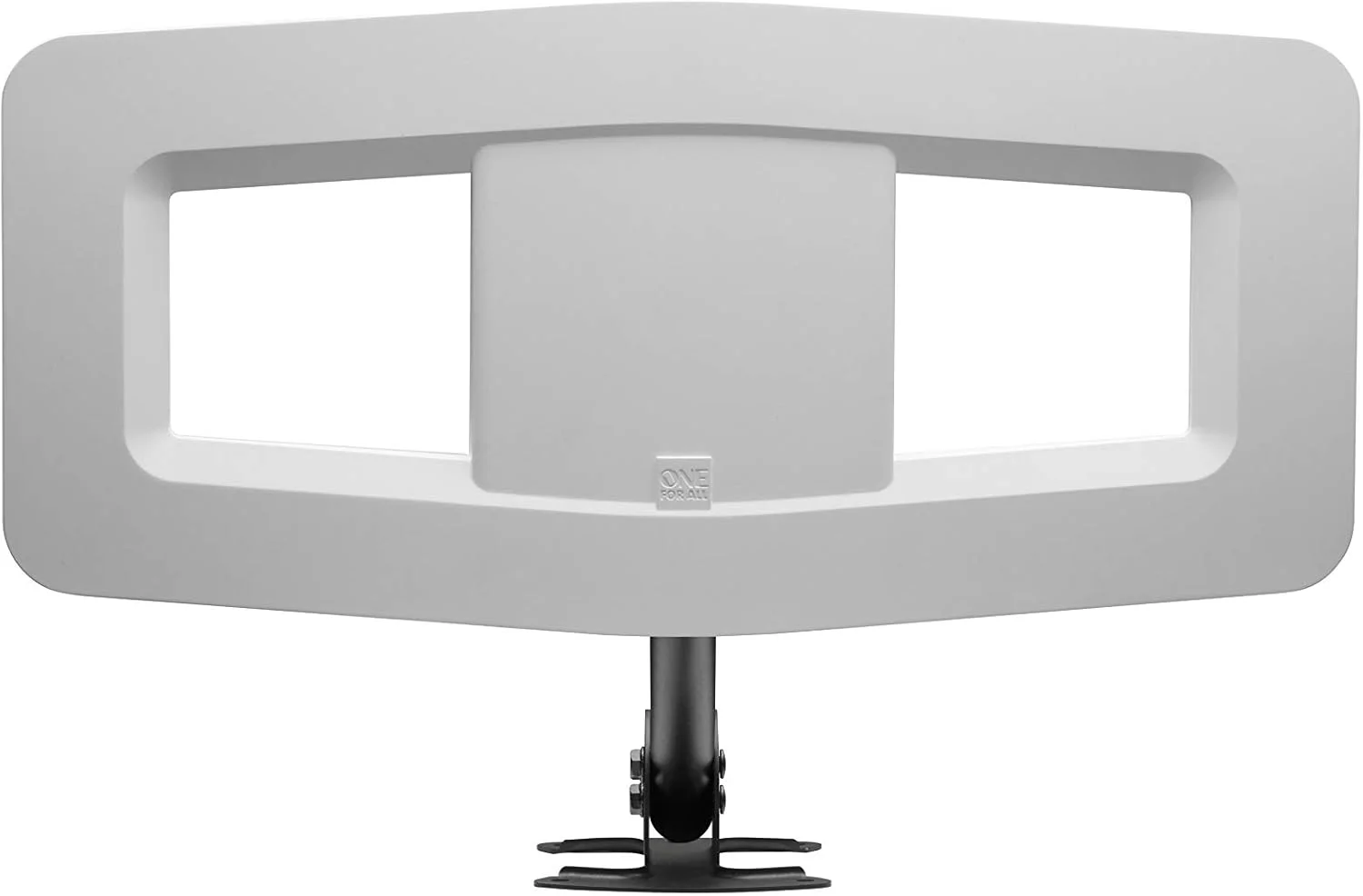 آنتن HDTV تقویت شده داخلی/خارجی وان فور آل برای کانال های تلویزیونی رایگان 1080P 4K، برد دریافت طولانی 85 مایل، شامل مواد نصب، مدل سفید 17421