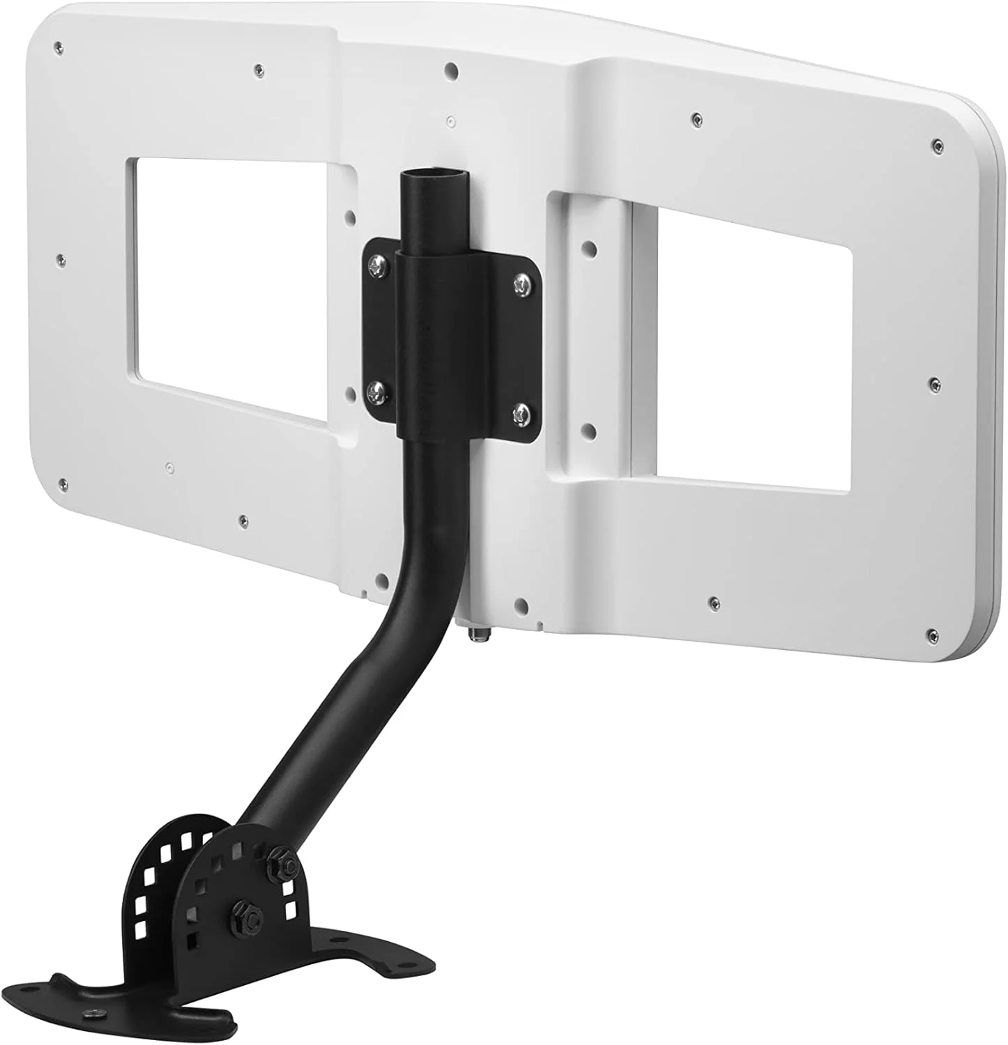 آنتن HDTV تقویت شده داخلی/خارجی وان فور آل برای کانال های تلویزیونی رایگان 1080P 4K، برد دریافت طولانی 85 مایل، شامل مواد نصب، مدل سفید 17421