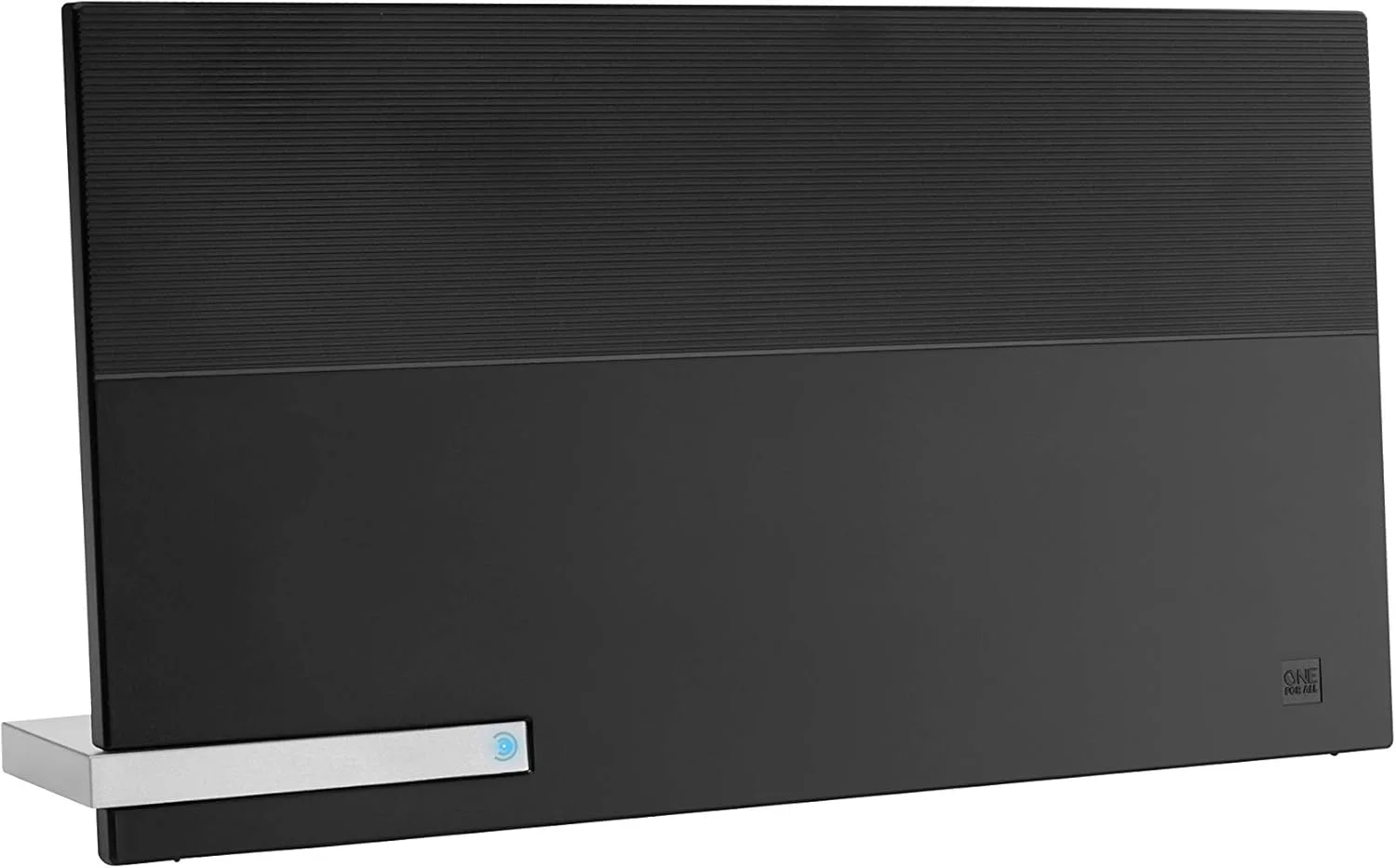 آنتن HDTV تقویت شده One For All برای کانال های تلویزیونی رایگان 1080P 4K، برد دریافت طولانی 50 مایل، ویژگی کنترل بهره اتوماتیک و کابل کواکسیال 5 فوتی، مشکی، مدل 16424