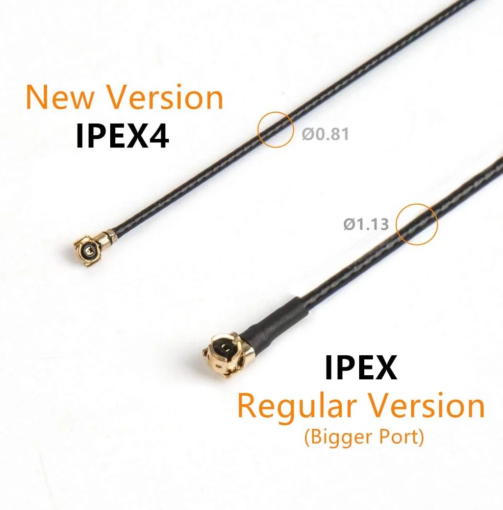 Oiyagai بسته 20 عددی آنتن RF0.81 با فیدر لاین IPEX4 2.4G برای گیرنده های سری FRSKY X4R / X4RSB / S6R / D / TF