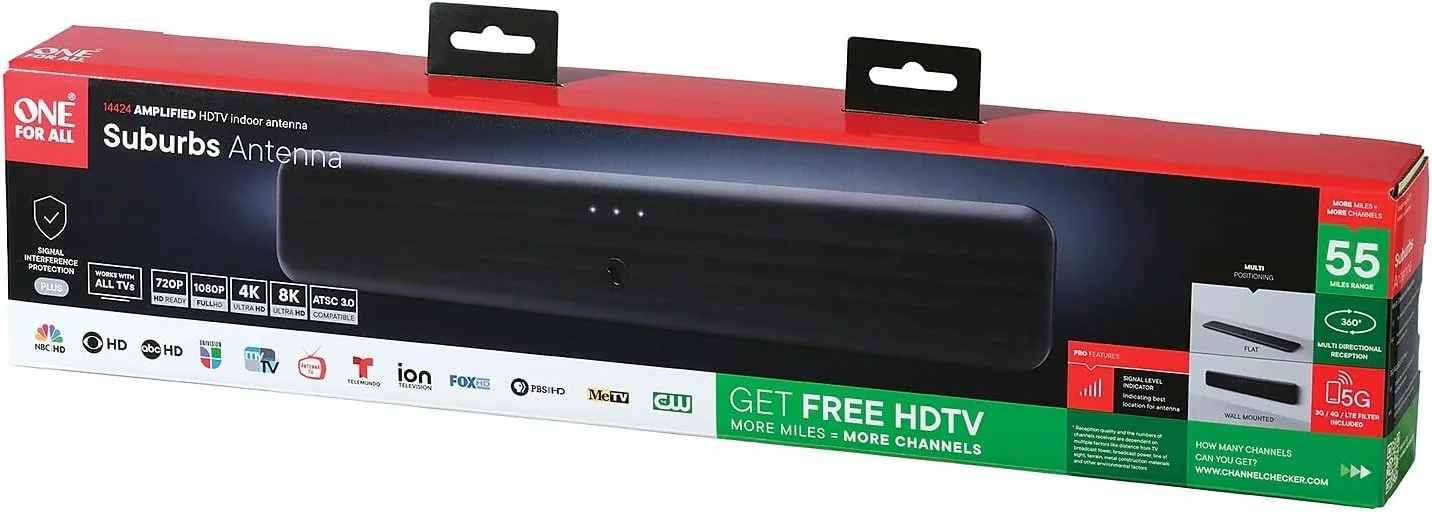 آنتن تلویزیون دیجیتال داخلی One For All 14424 با نشانگر سطح سیگنال آنتن تلویزیون دیجیتال داخلی One For All 14424 با نشانگر سطح سیگنال