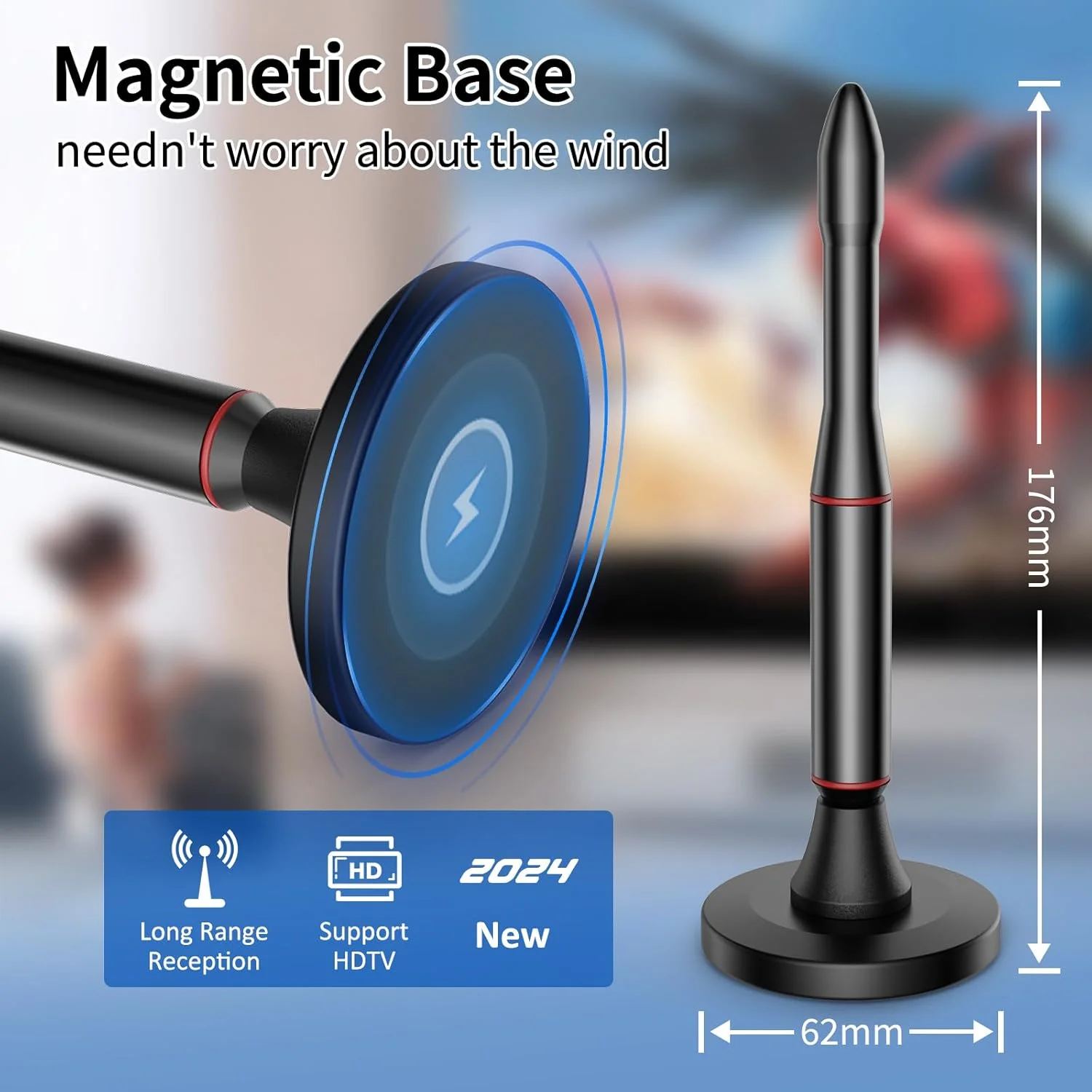 آنتن تلویزیون برای تلویزیون هوشمند، آنتن دیجیتال تلویزیون برای تلویزیون هوشمند، آنتن تلویزیون داخلی HD، آنتن تلویزیون دیجیتال HD داخلی، آنتن تلویزیون با برد بلند عالی برای کانال های 4K 1080P.