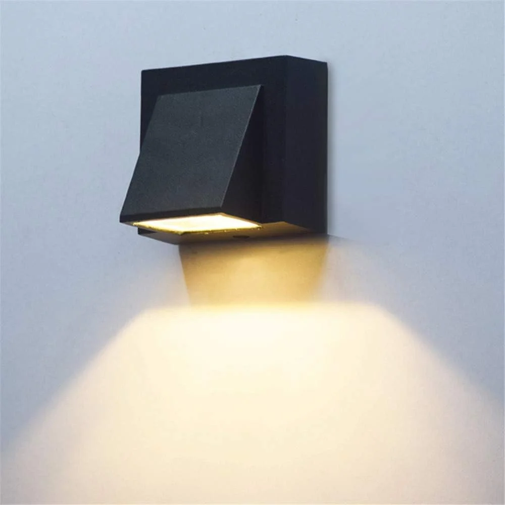 چراغ دیواری ال ای دی AFN LIGHTINGS آلومینیومی ضد آب مدرن، نور سفید گرم، مناسب فضای باز/داخلی برای راه پله، اتاق خواب، اتاق نشیمن، بالکن، ایوان، 5 وات 3000 کلوین، 7.3x6x8 سانتی متر