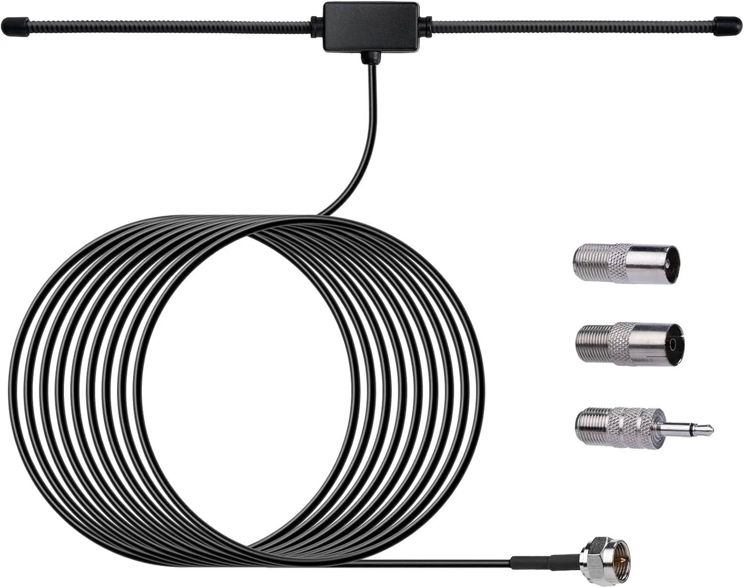 آنتن رادیویی FM DAB Nelawya، آنتن دوقطبی 75 اهم با پلاگین نوع F و کابل افزایش طول 3 متری برای سیستم صوتی، گیرنده استریو خانگی، گیرنده صوتی و تصویری سینمای خانگی