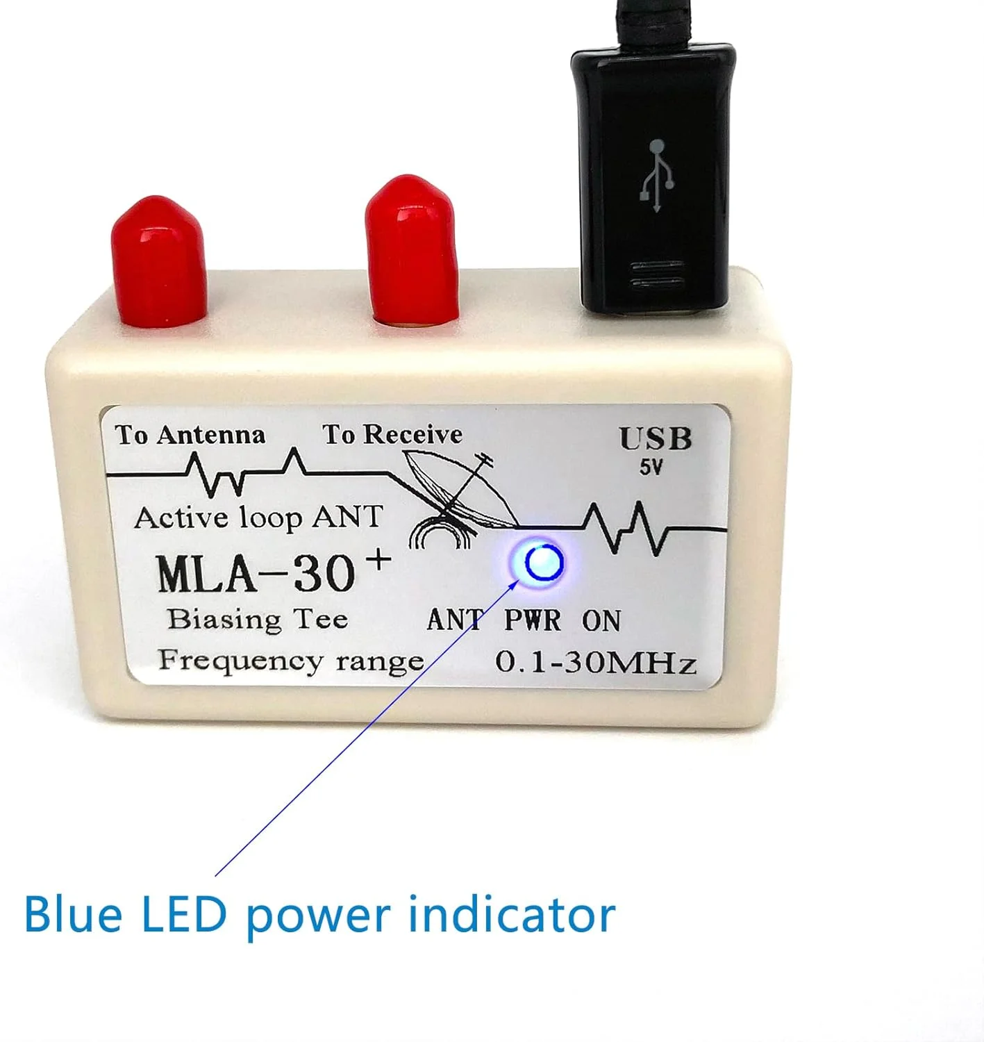 آنتن دریافت فعال حلقه ای MUSIKKEN MLA-30+ Plus فرکانس 0.5-30 مگاهرتز مناسب برای رادیو موج متوسط و کوتاه، کم نویز، ضد آب برای فضای باز (اتصال BNC)