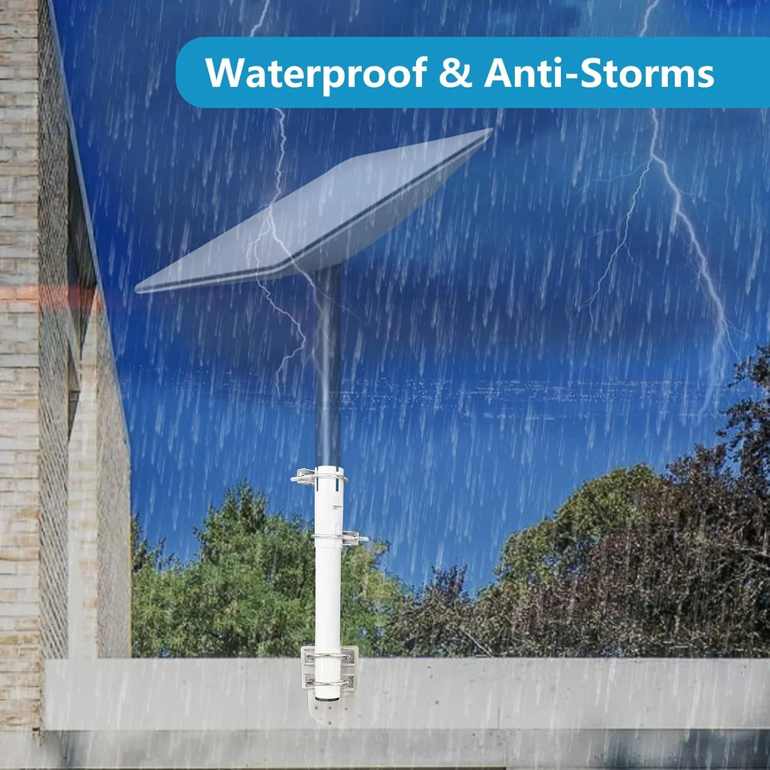 کیت نصب برای نصب روی دیوار، میله، سقف، کیت نصب براکت اینترنت V2، مجموعه نصب میله آنتن ضد باد و باران