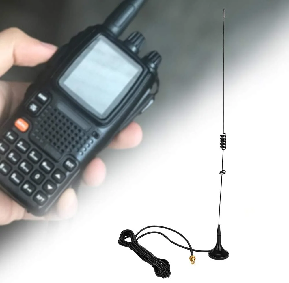 آنتن VHF UHF مورلیان 3.0dB/2.15dB با بهره بالا، سیگنال پایدار، پایه مغناطیسی برای UV 5R، مناسب برای -wood، LINTON، PUXING و غیره