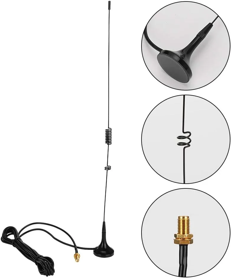 آنتن VHF UHF مورلیان 3.0dB/2.15dB با بهره بالا، سیگنال پایدار، پایه مغناطیسی برای UV 5R، مناسب برای -wood، LINTON، PUXING و غیره