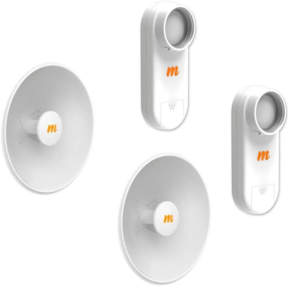 آنتن ماژولار پیچشی Mimosa Networks N5-X25 با فرکانس 4.9-6.4 گیگاهرتز، دیش 400 میلی‌متری فقط برای C5x، بهره 25 dBi، 2 عدد به همراه رادیو C5x با فرکانس 4.9-6.4GHz و بهره 8dBi برای PTMP/PTP، 2 عدد