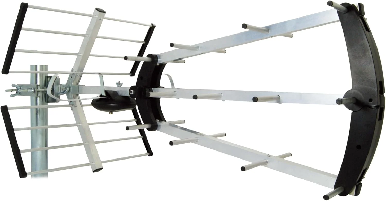 آنتن خارجی UHF مترونیک تقویت شده 57 دسی بل TNT/سازگار با Full HD / 4K آنتن 20 دسی بل خاکستری