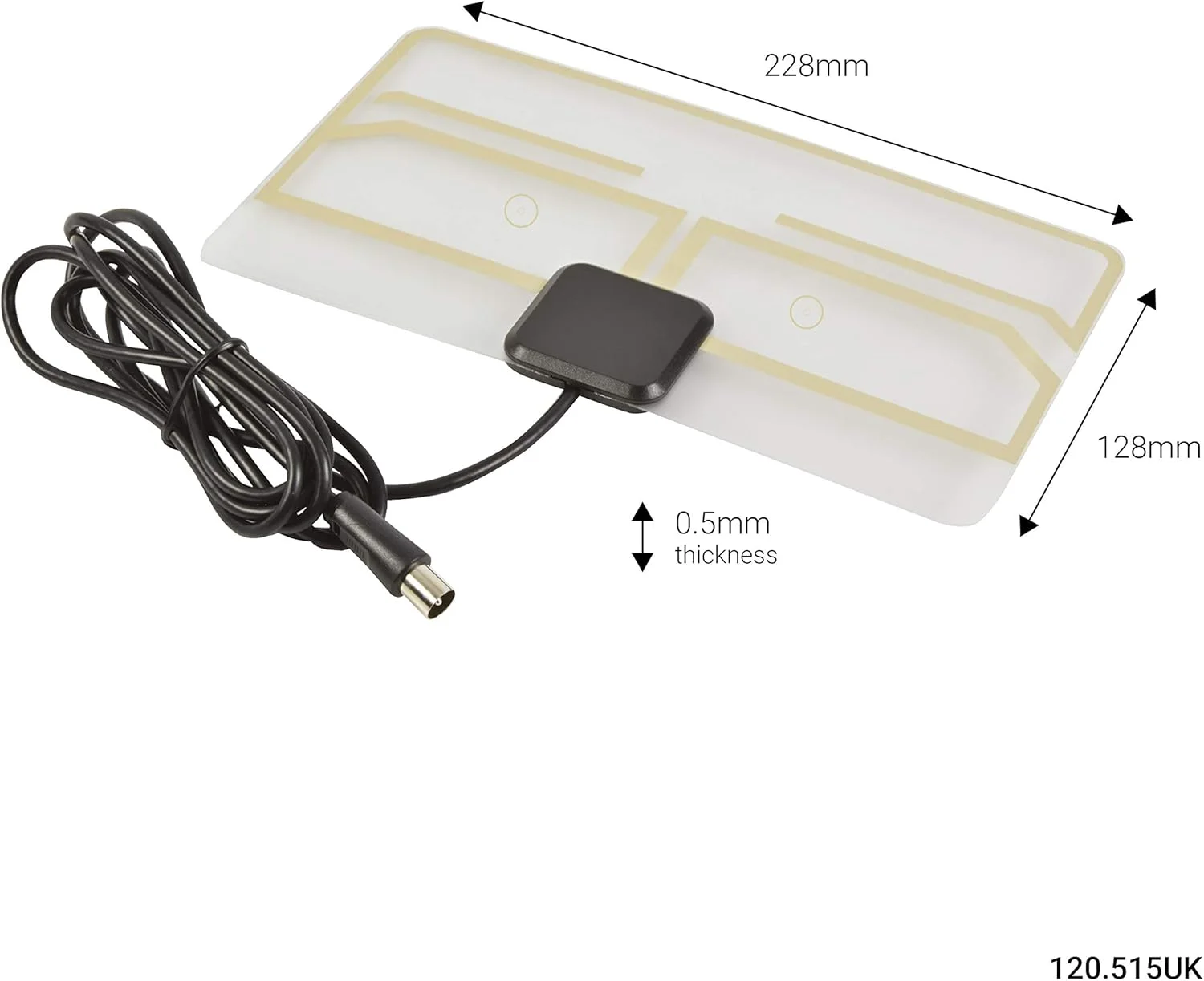 آنتن هوایی شفاف HD تلویزیون مرکوری | سازگار با سیگنال های تلویزیون دیجیتال زمینی و رادیو DAB/FM | پسیو