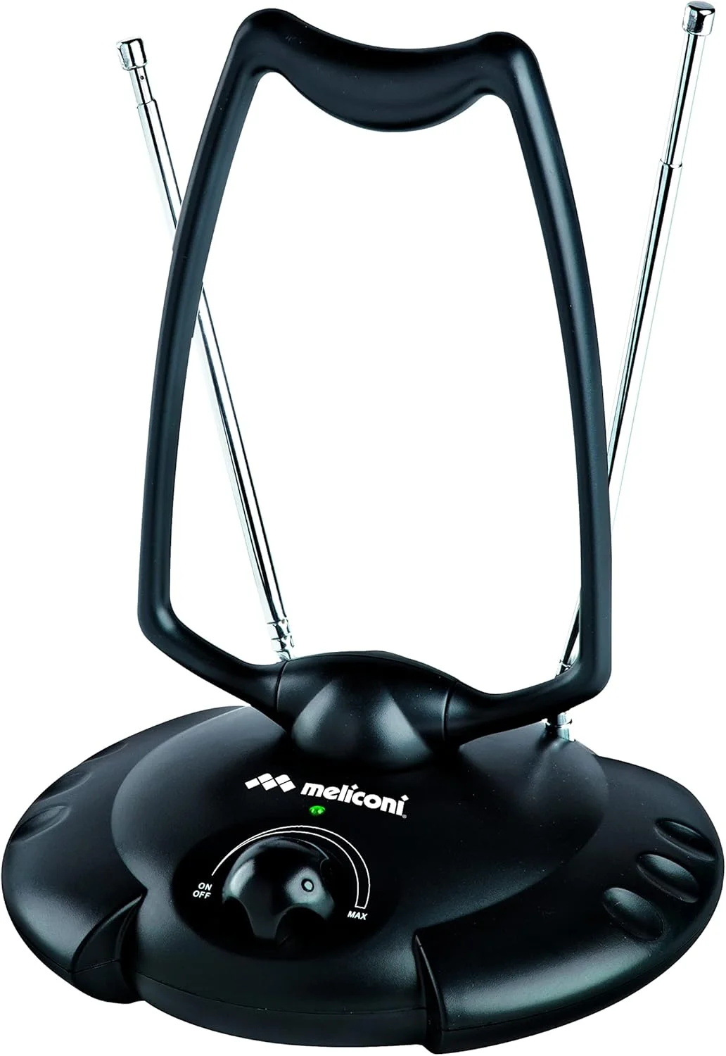 آنتن تلویزیون داخلی تقویت شده Meliconi AT 380 USB، سیگنال دیجیتال زمینی را دریافت می کند و برای سیگنال های جدید DVB-T2 آماده است. این آنتن از طریق کابل USB تغذیه می شود.