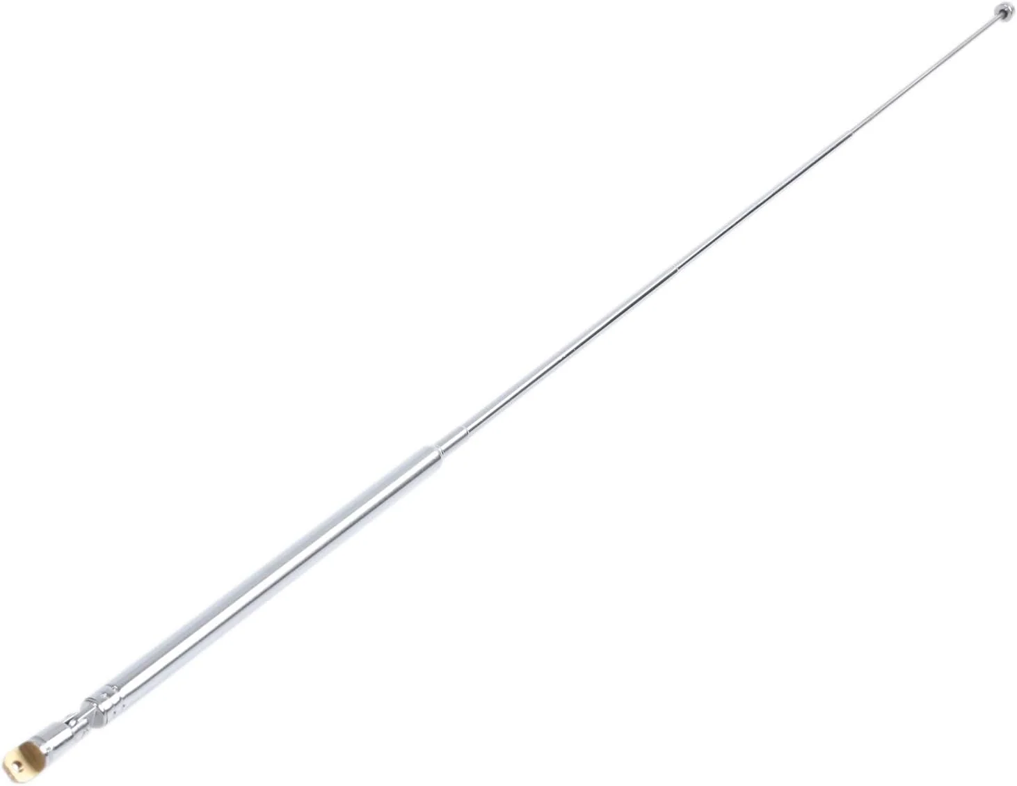 آنتن تلسکوپی رادیو AM/FM فلزی، 7 قسمتی، طول 75 سانتی متر، نقره ای آنتن تلسکوپی رادیو AM/FM فلزی، 7 قسمتی، طول 75 سانتی متر، نقره ای